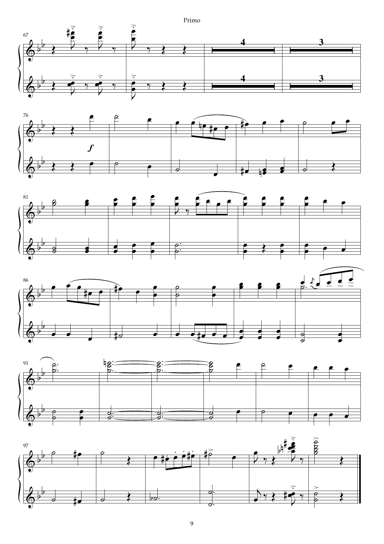 A Glitter in the Mountain - Little suite on Norwegian folk tunes : For piano duet, Op. 65 - Image 9