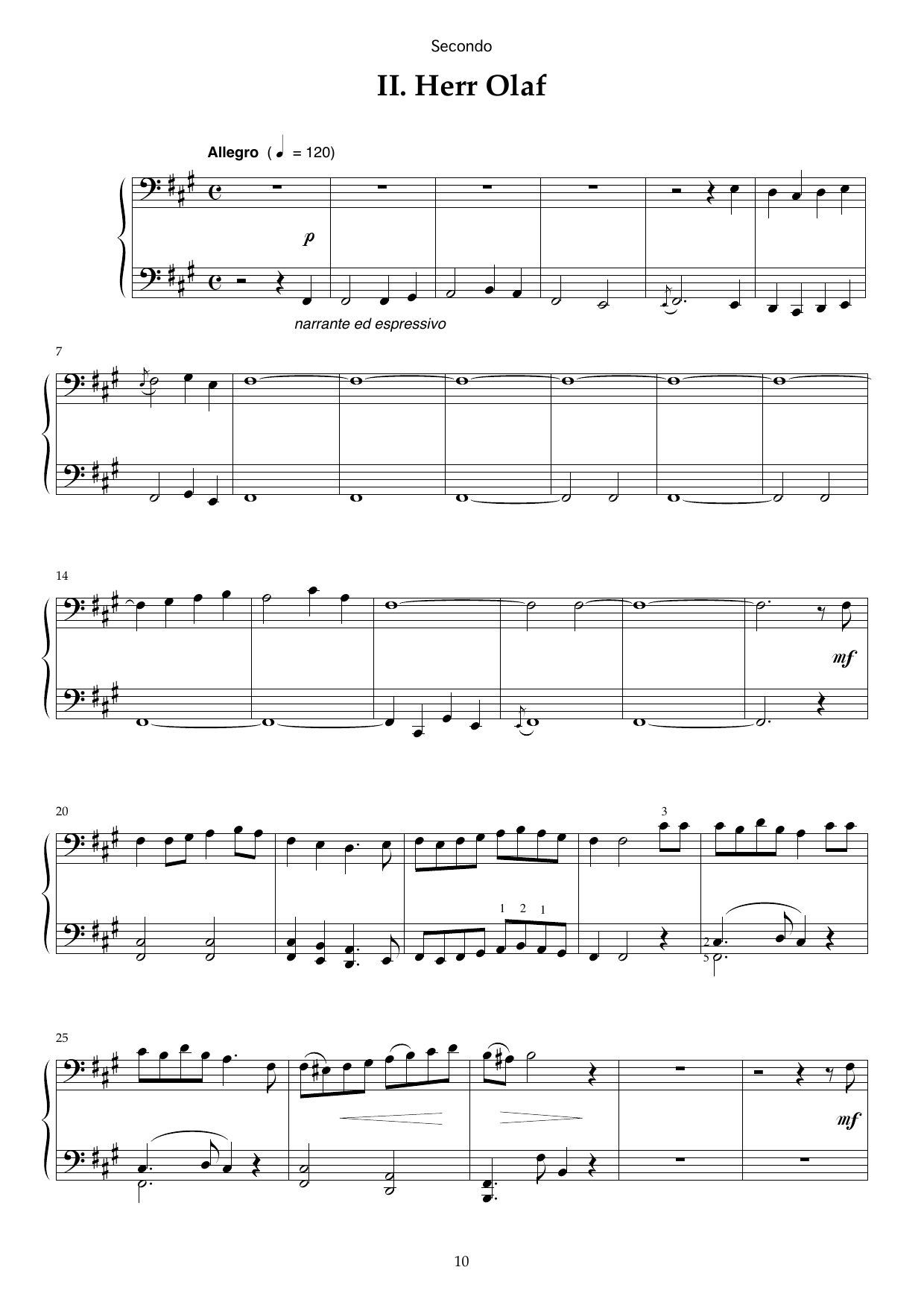 A Glitter in the Mountain - Little suite on Norwegian folk tunes : For piano duet, Op. 65 - Image 10