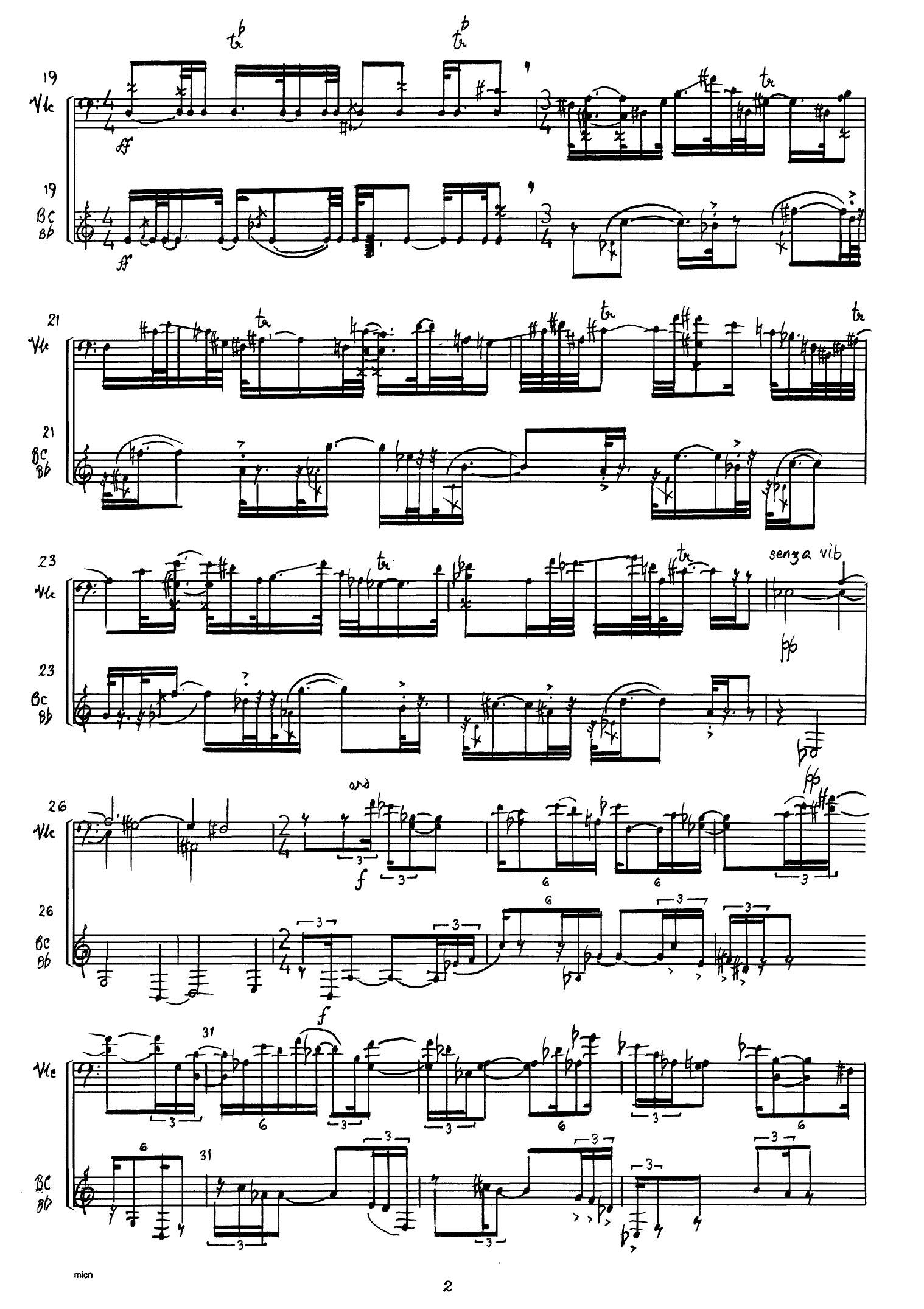 Nausea - For Bass Clarinet & ´Cello - Image 4