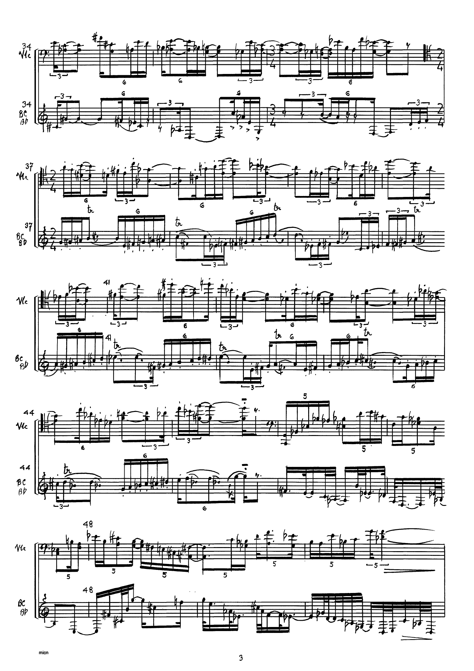 Nausea - For Bass Clarinet & ´Cello - Image 5