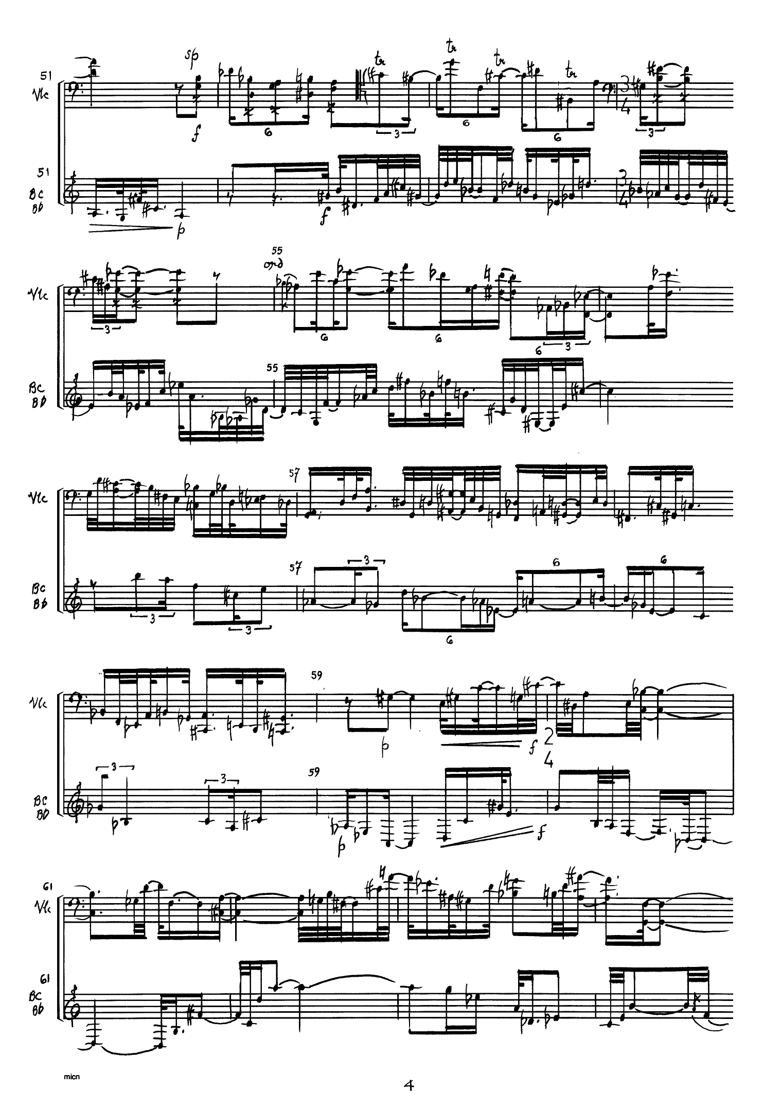 Nausea - For Bass Clarinet & ´Cello - Image 6
