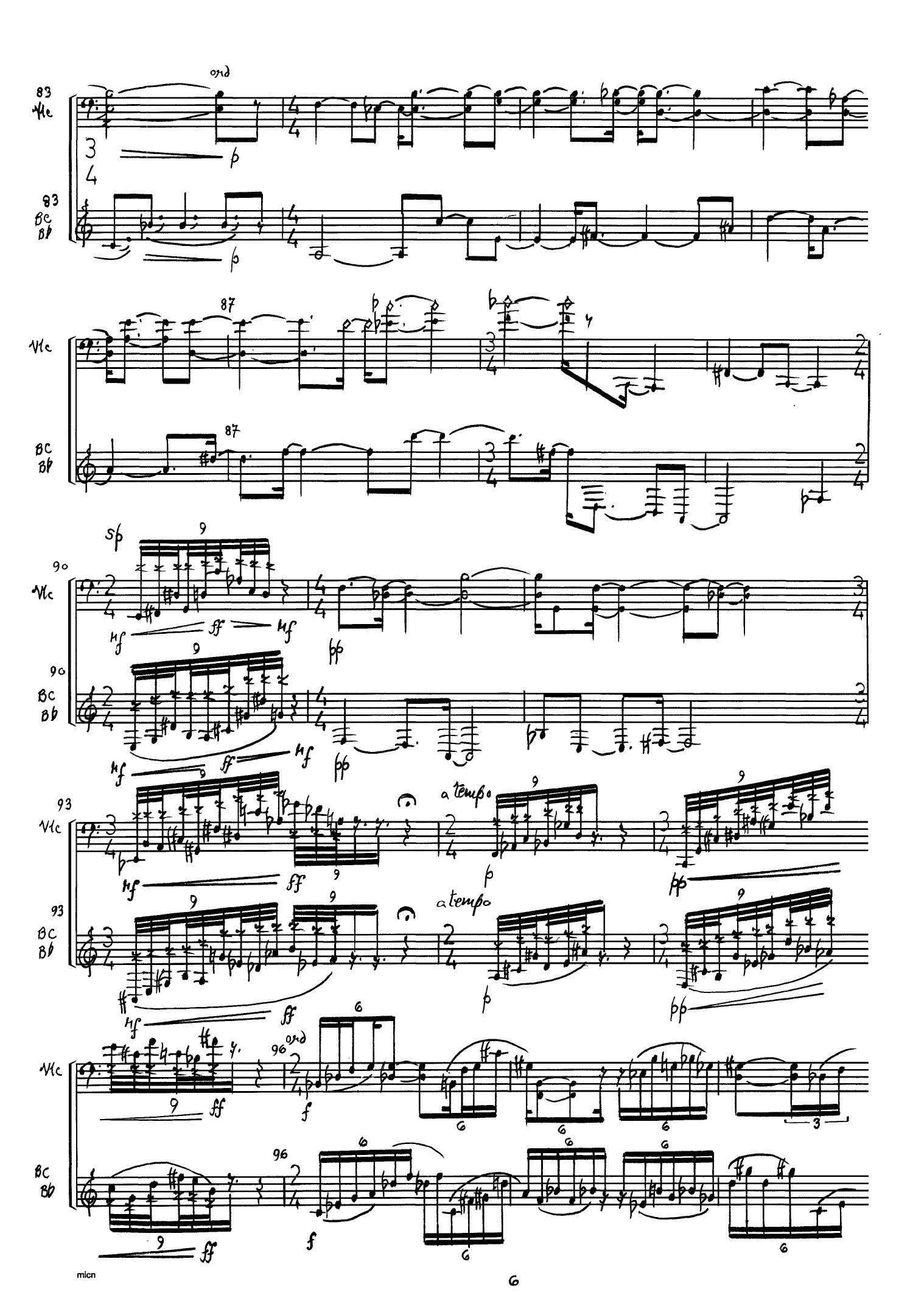 Nausea - For Bass Clarinet & ´Cello - Image 8