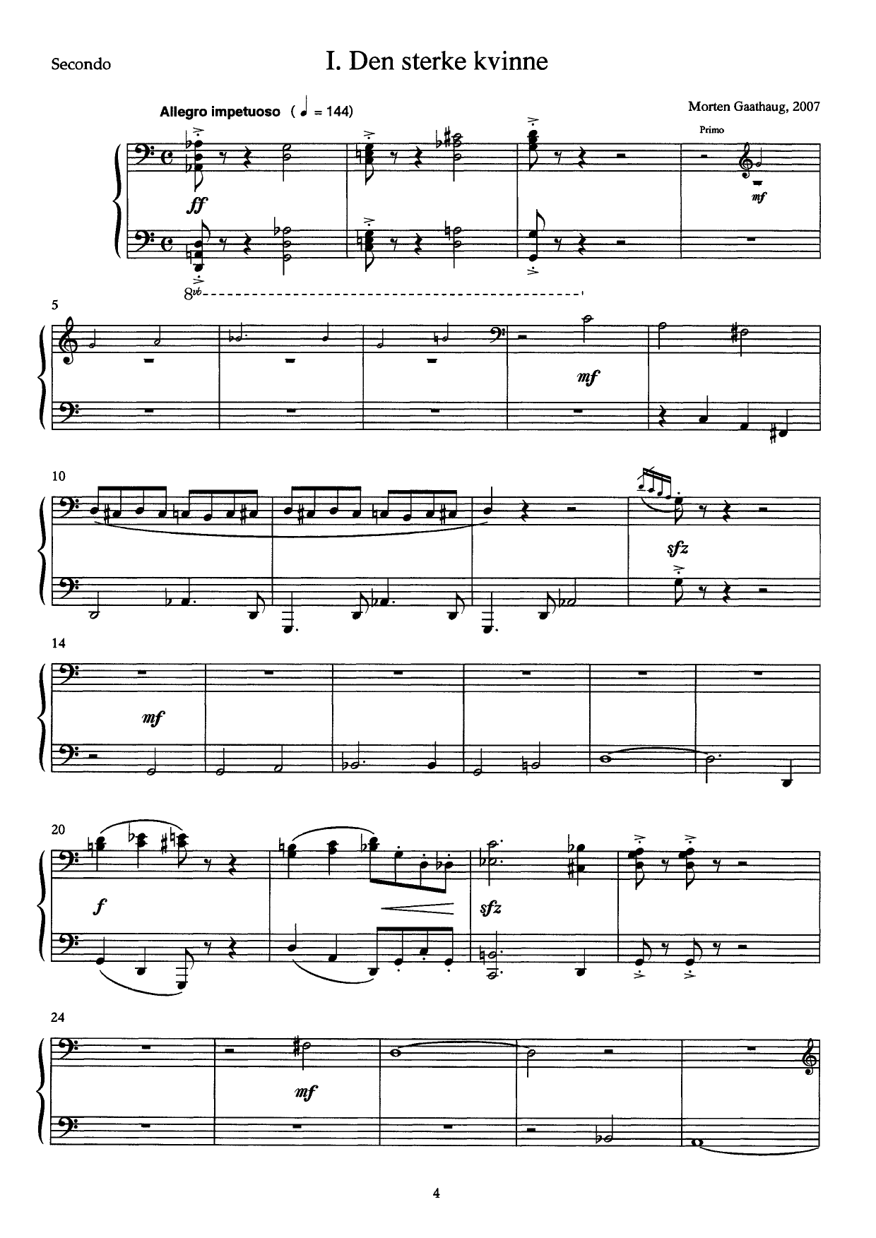 Suite No. 1 - From the Opera Lysistrata : For piano four hands, Op. 71 - Image 4