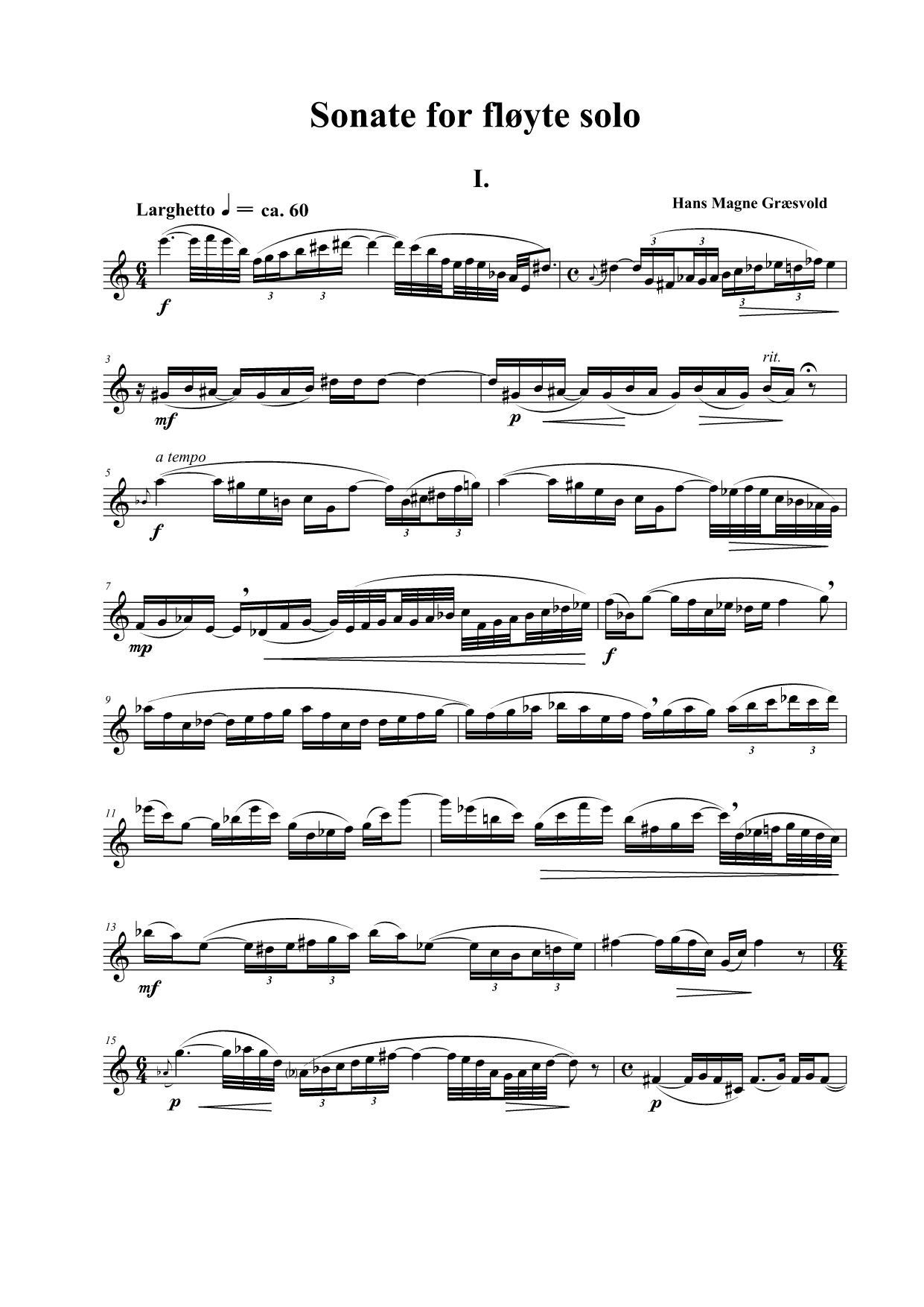 Sonata for flute solo - Image 3