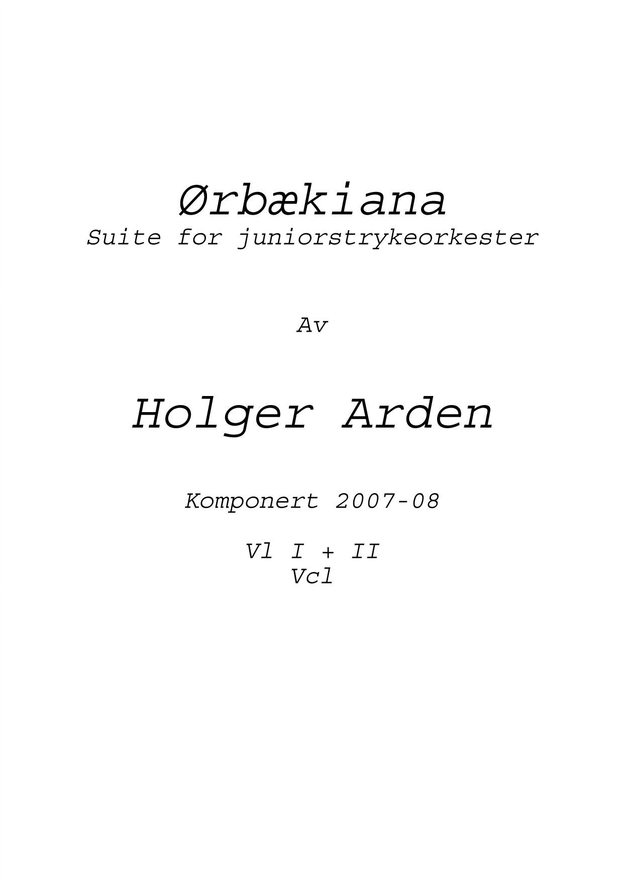 Ørbækiana - For juniorstrykeorkester