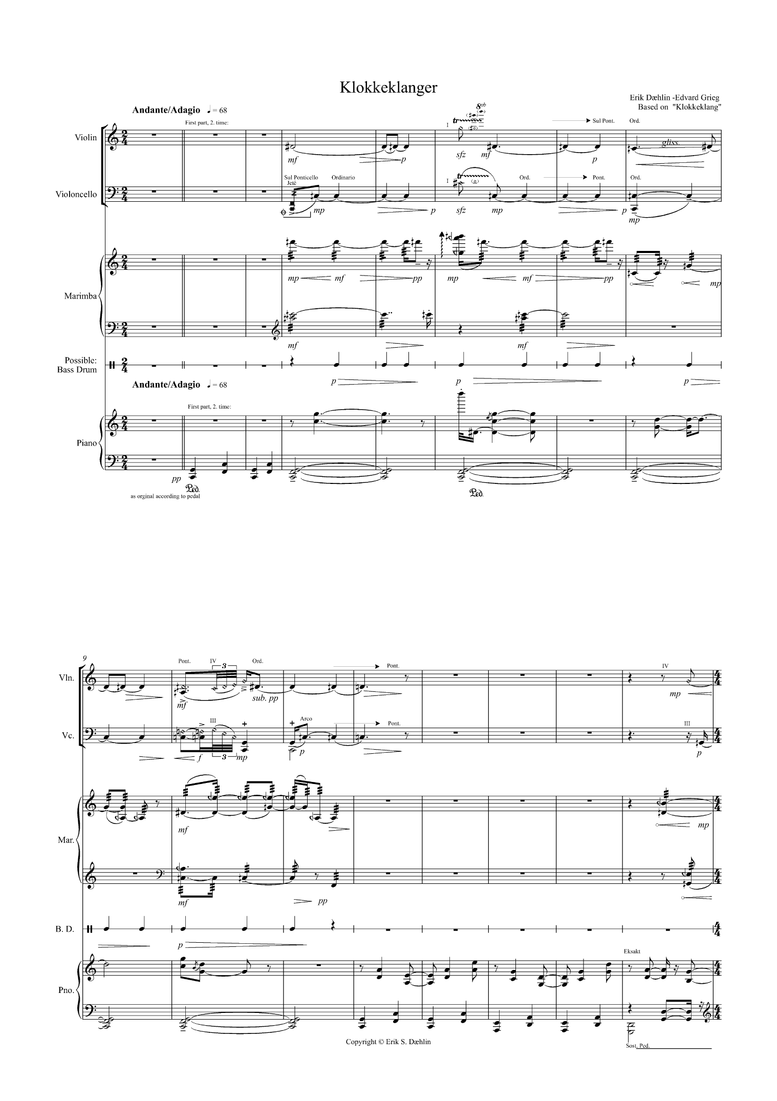 Klokkeklanger - Based on Edvard Grieg's "Klokkeklang"