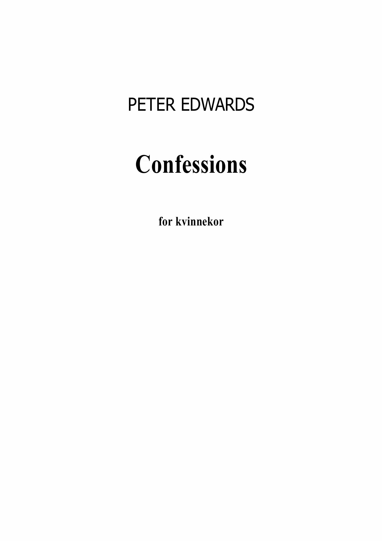 Confessions