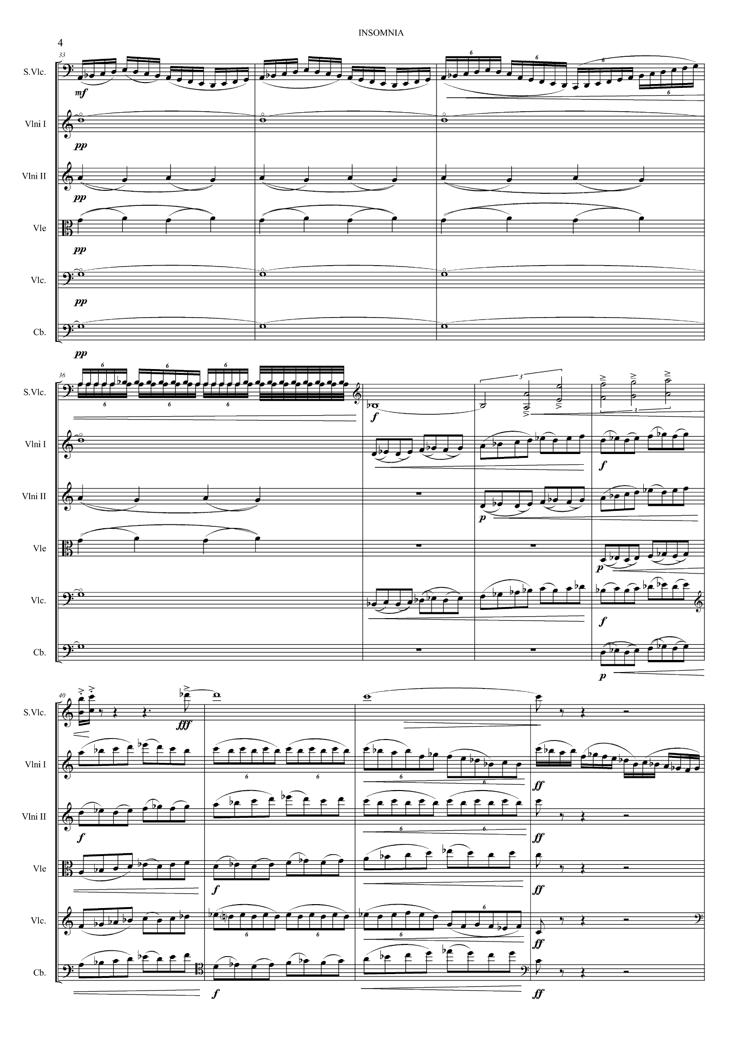 Insomnia - For solo cello og strykeorkester, op. 80 - Image 4