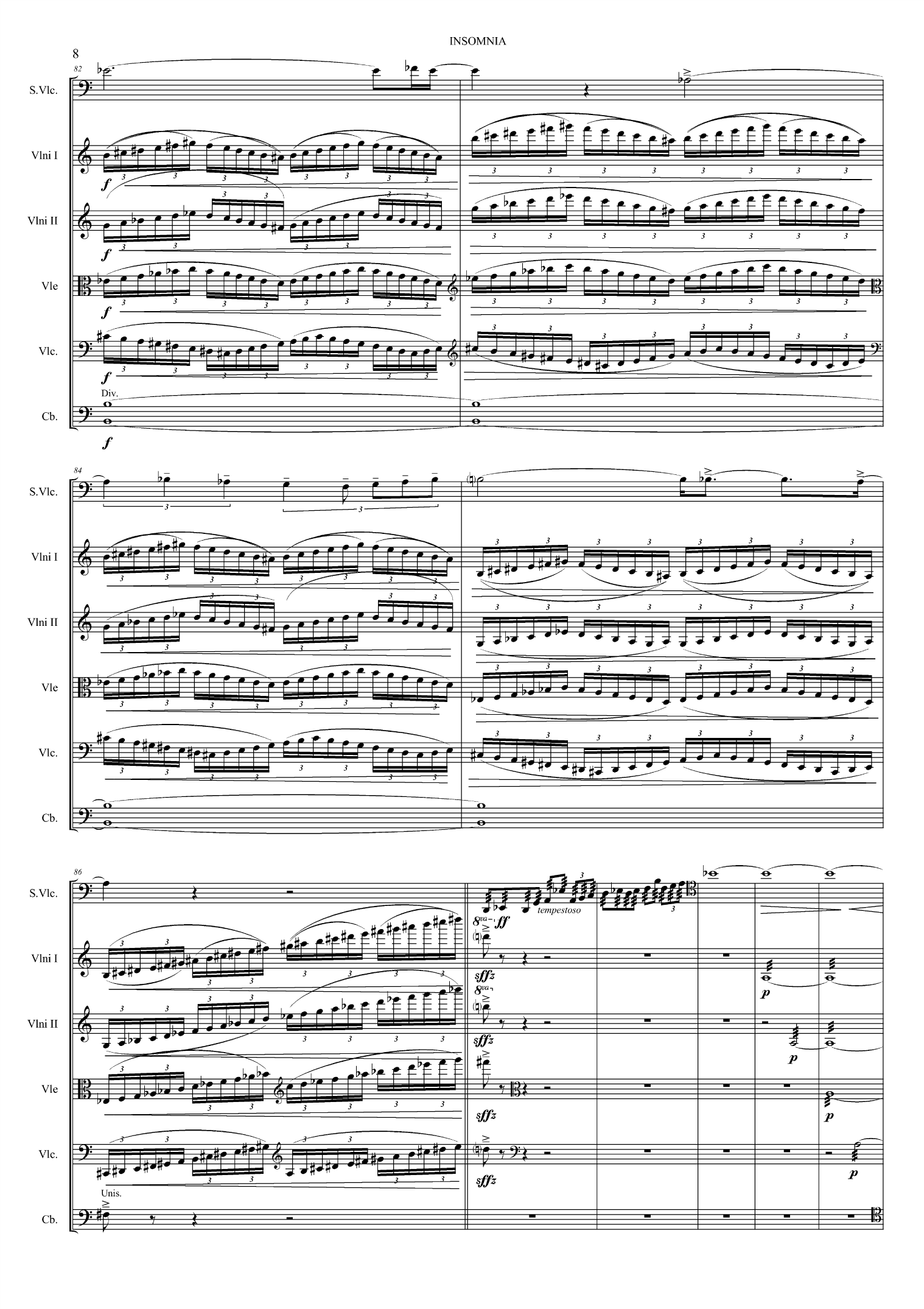 Insomnia - For solo cello og strykeorkester, op. 80 - Image 8