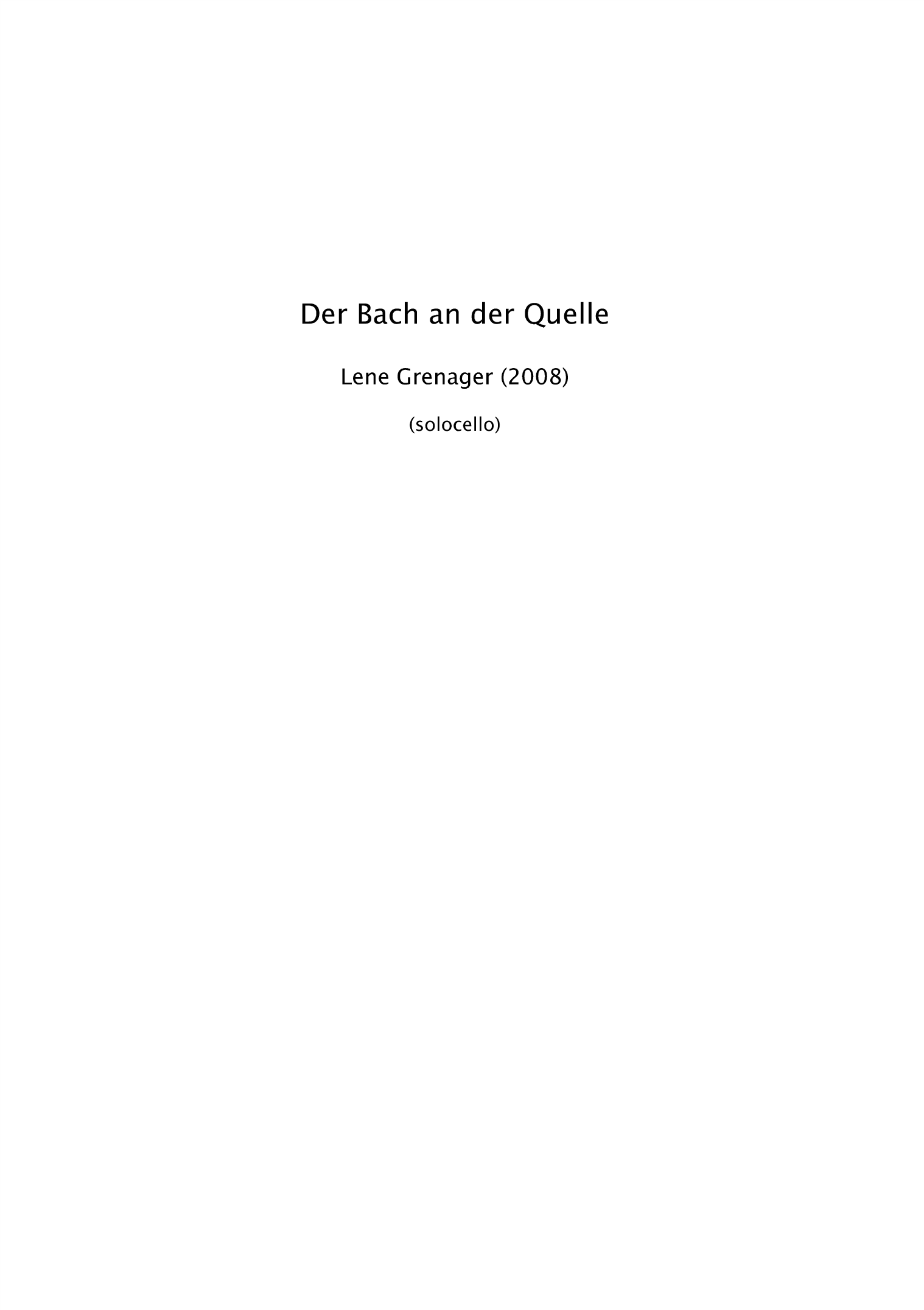 Der Bach an der Quelle