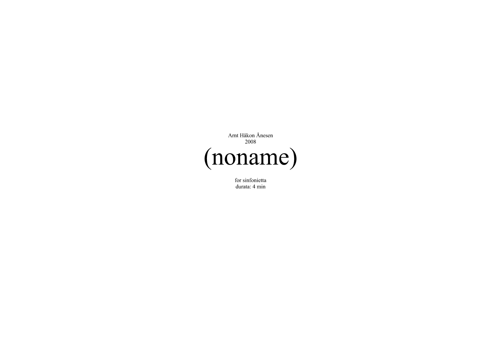 (noname) - For sinfonietta