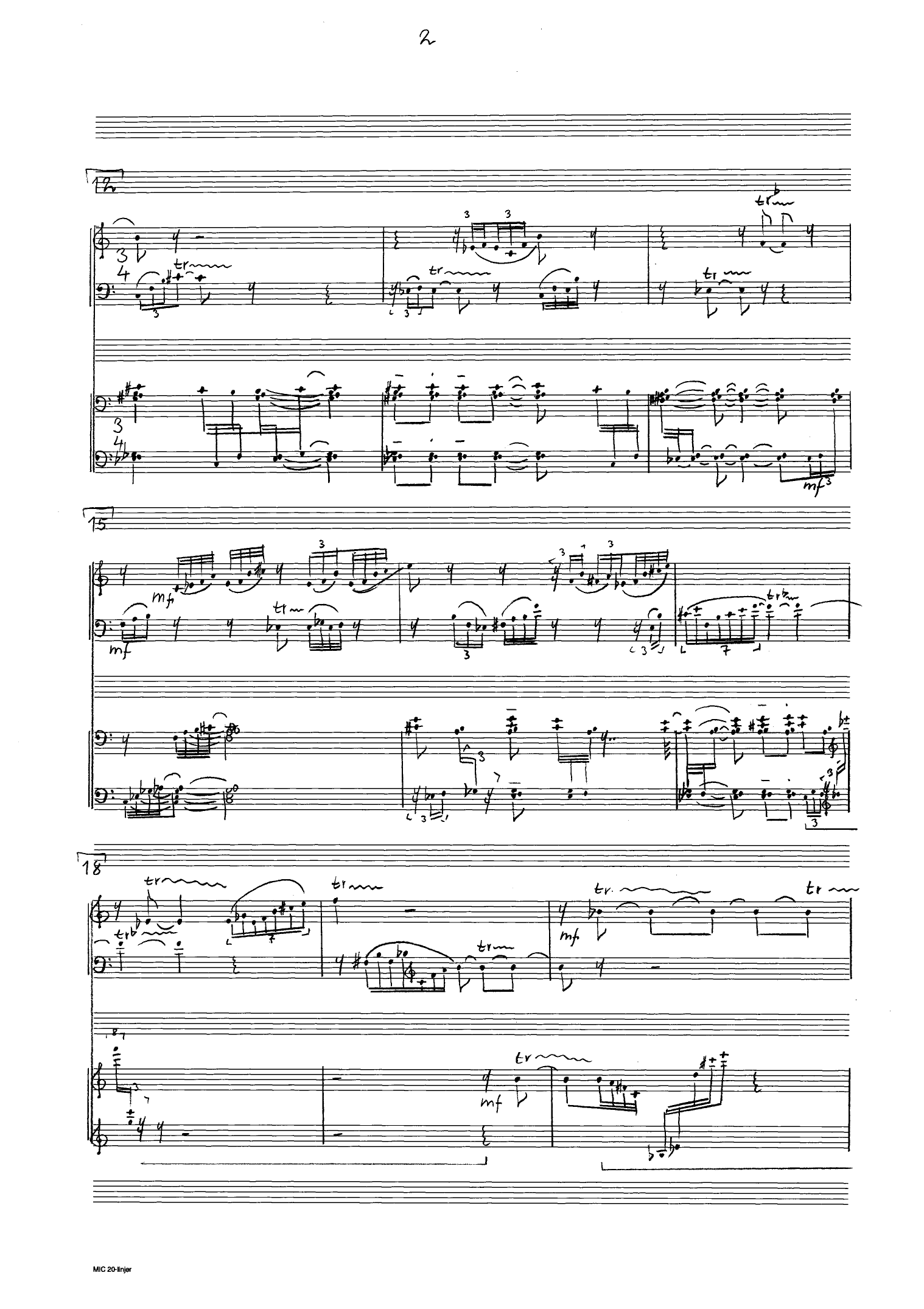 Trio Hamlet - For flute/bass flute, bassoon and piano - Image 4