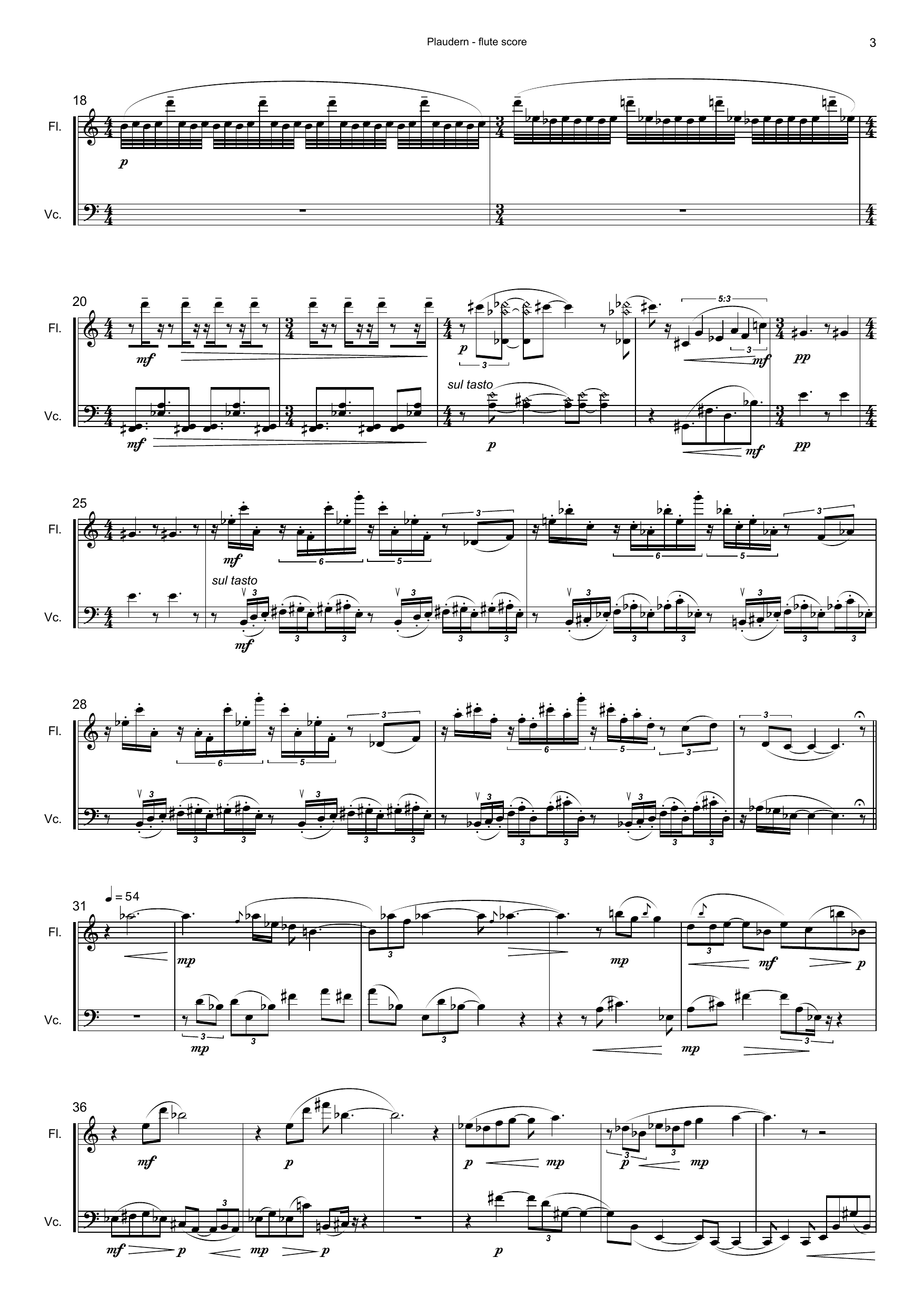 Plaudern - For flute and cello - Image 3