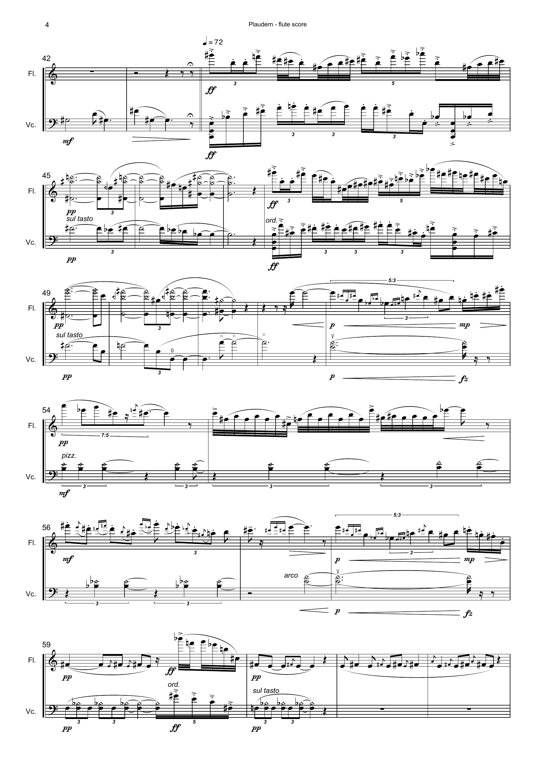 Plaudern - For flute and cello - Image 4