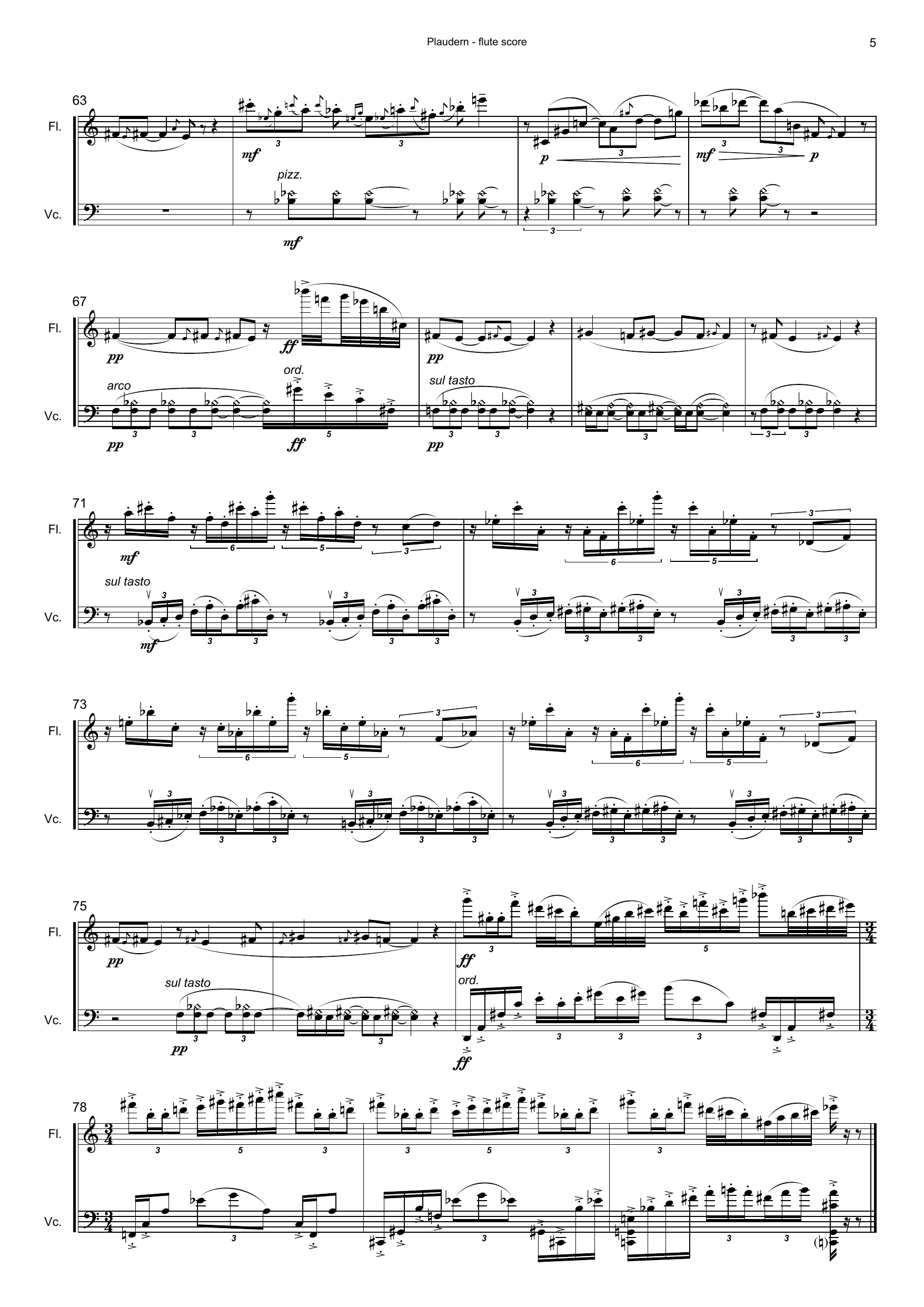 Plaudern - For flute and cello - Image 5