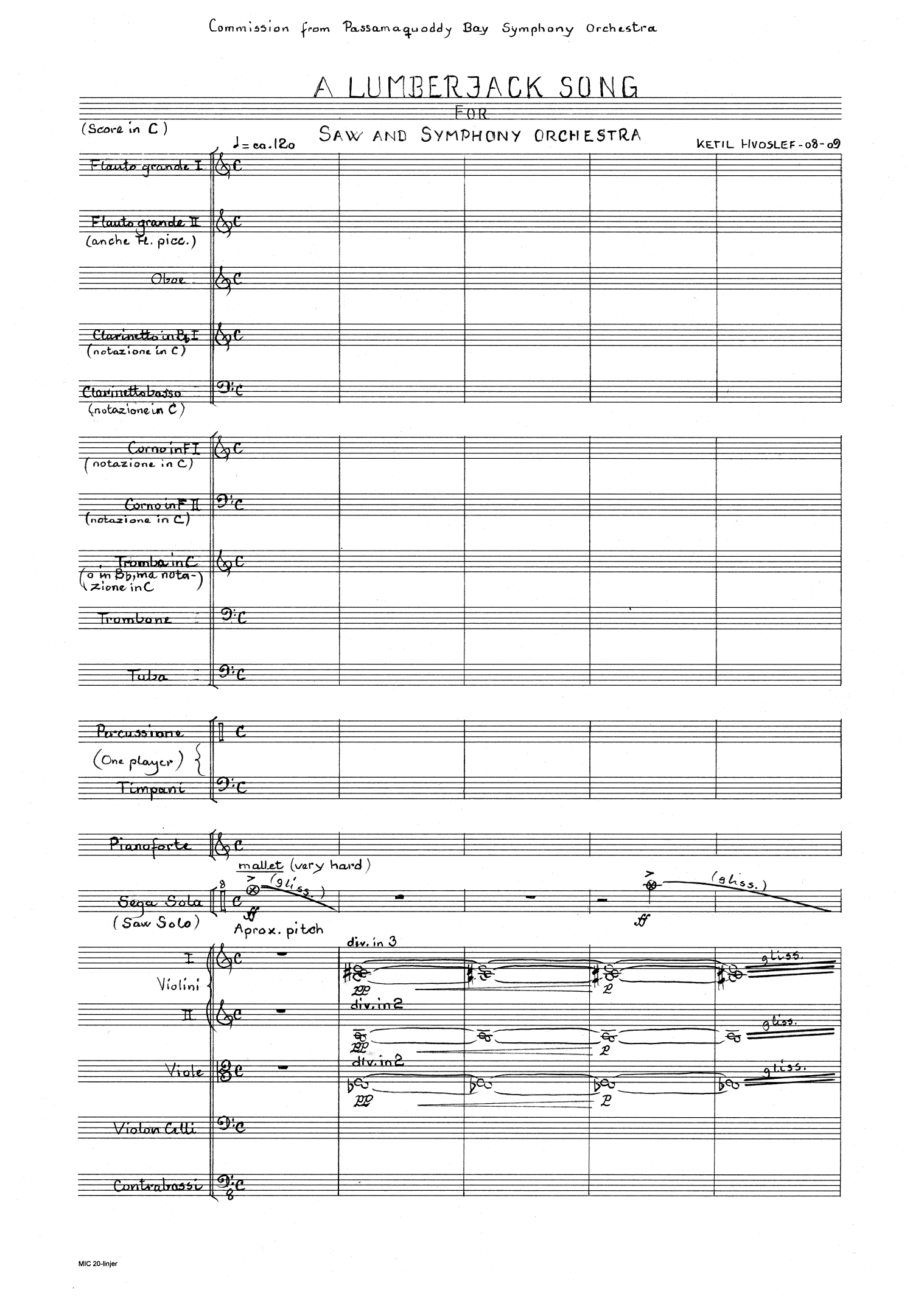 A Lumberjack Song - For saw and symphony orchestra