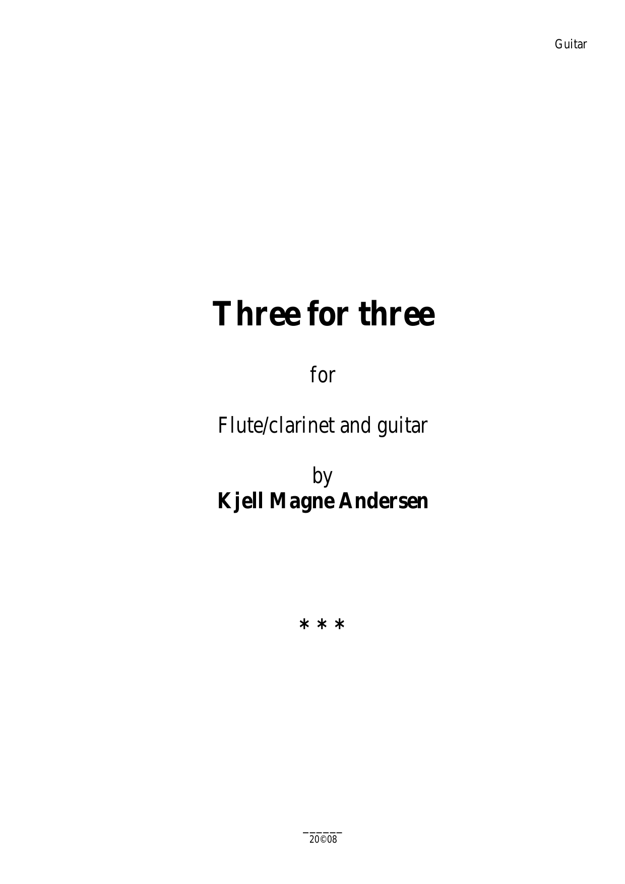 Three for Three