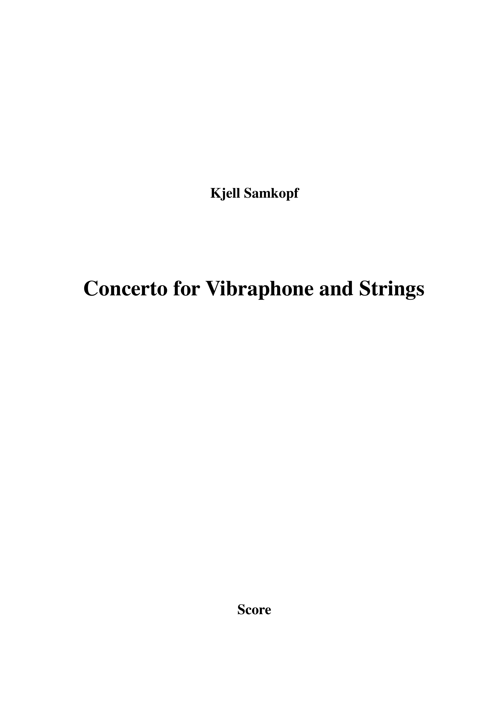 Concerto for Vibraphone and Strings