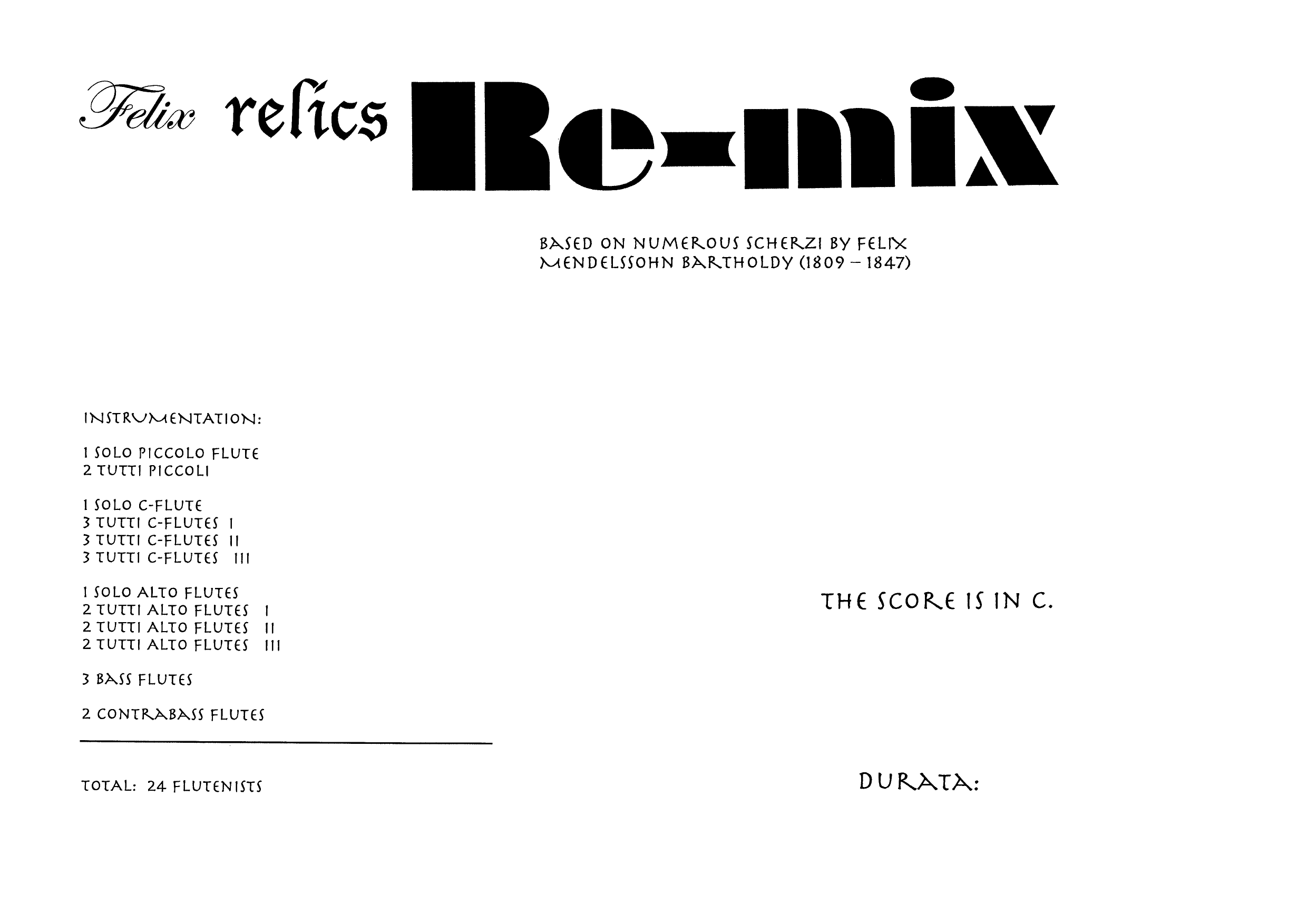 Felix Relics Re-mix - Based on numerous scherzi by Felix Mendelsohn Bartholdy - Image 2