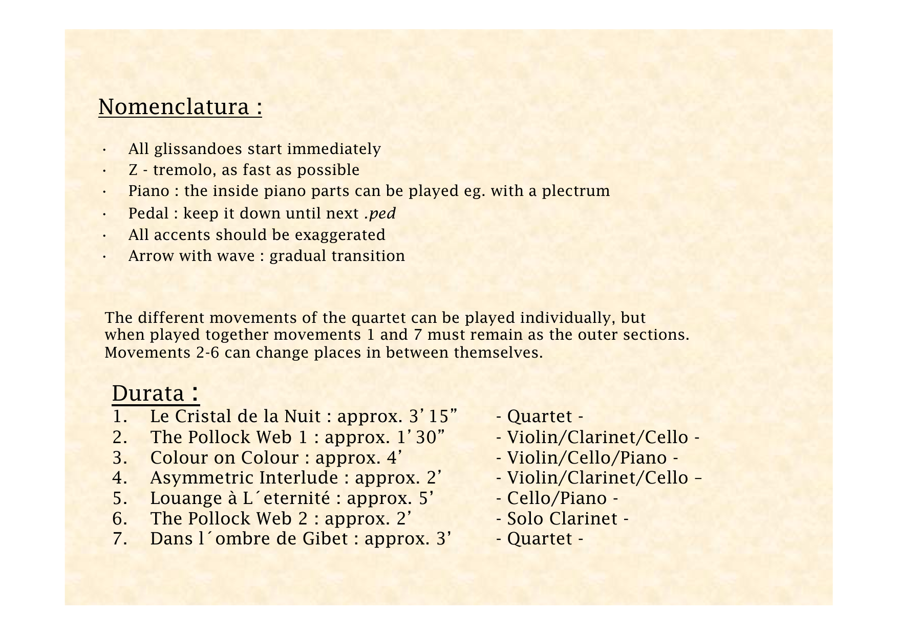 Crystals - For Quartet: Clarinet, Violin, Violoncello, Piano - Image 2