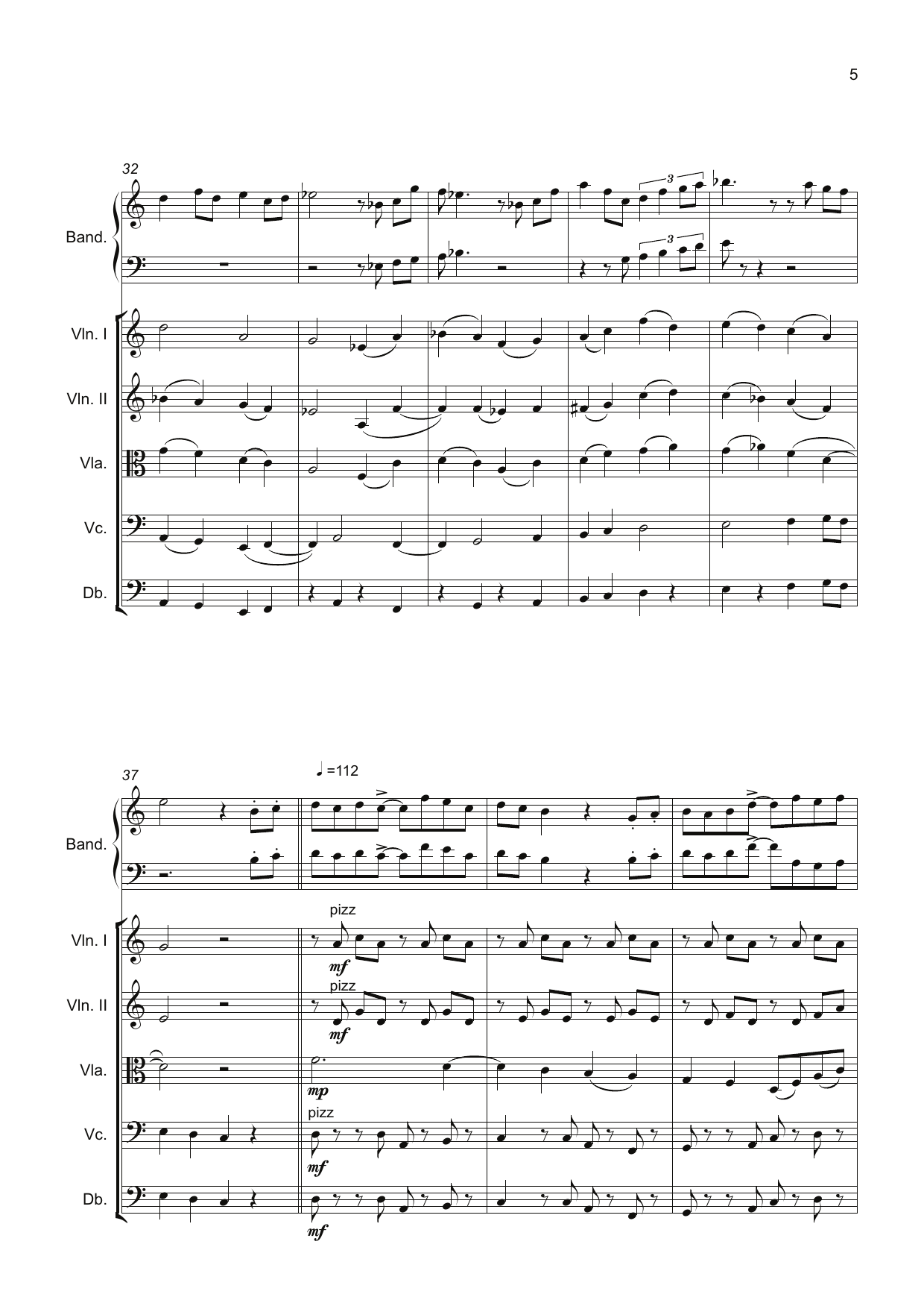 Green Spring Tango - For Bandoneon and String Orchestra (or string quintet 2 violins, viola, cello and bass) - Bilde 9