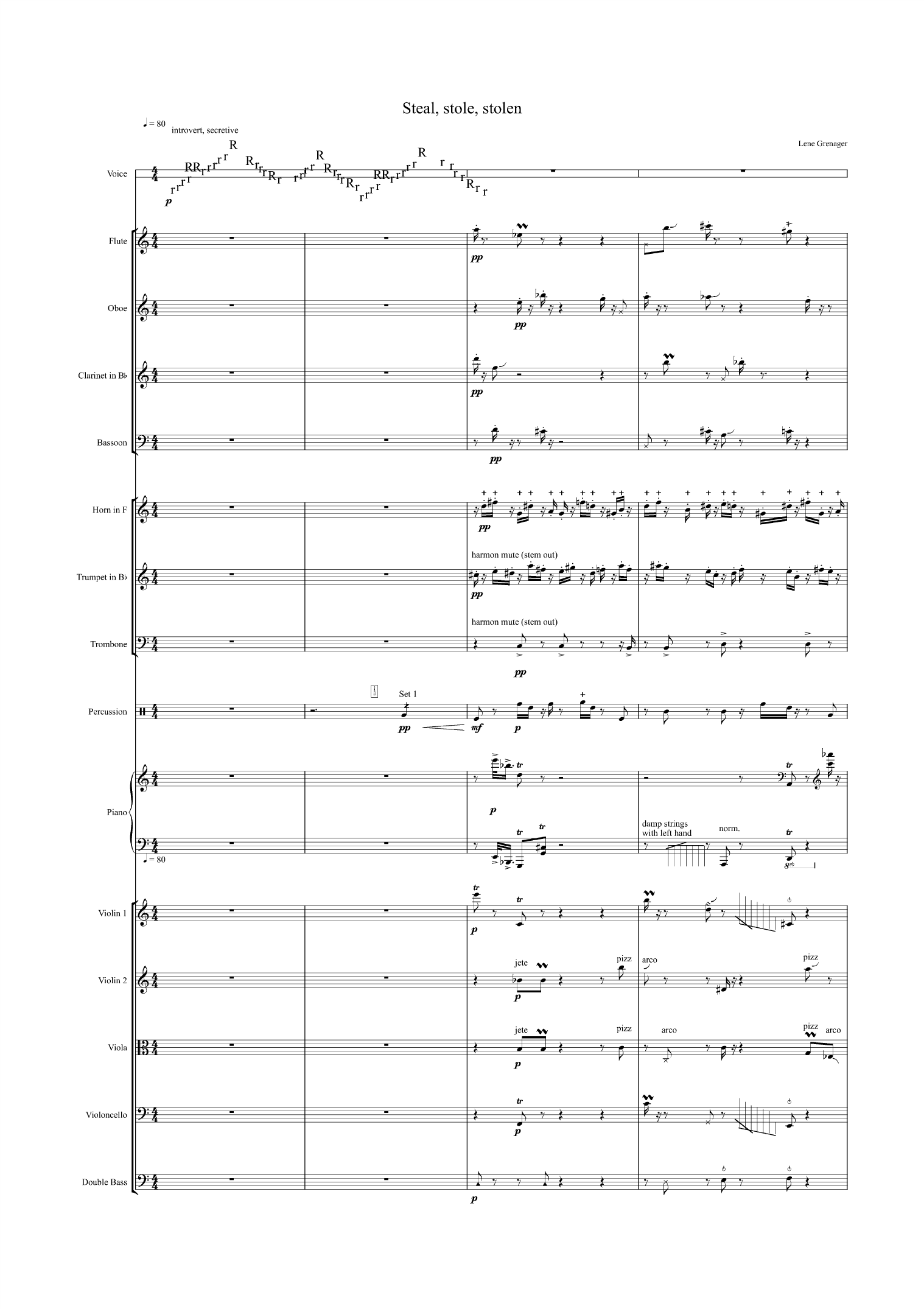 Steal, stole, stolen - For voice and sinfonietta - Image 5