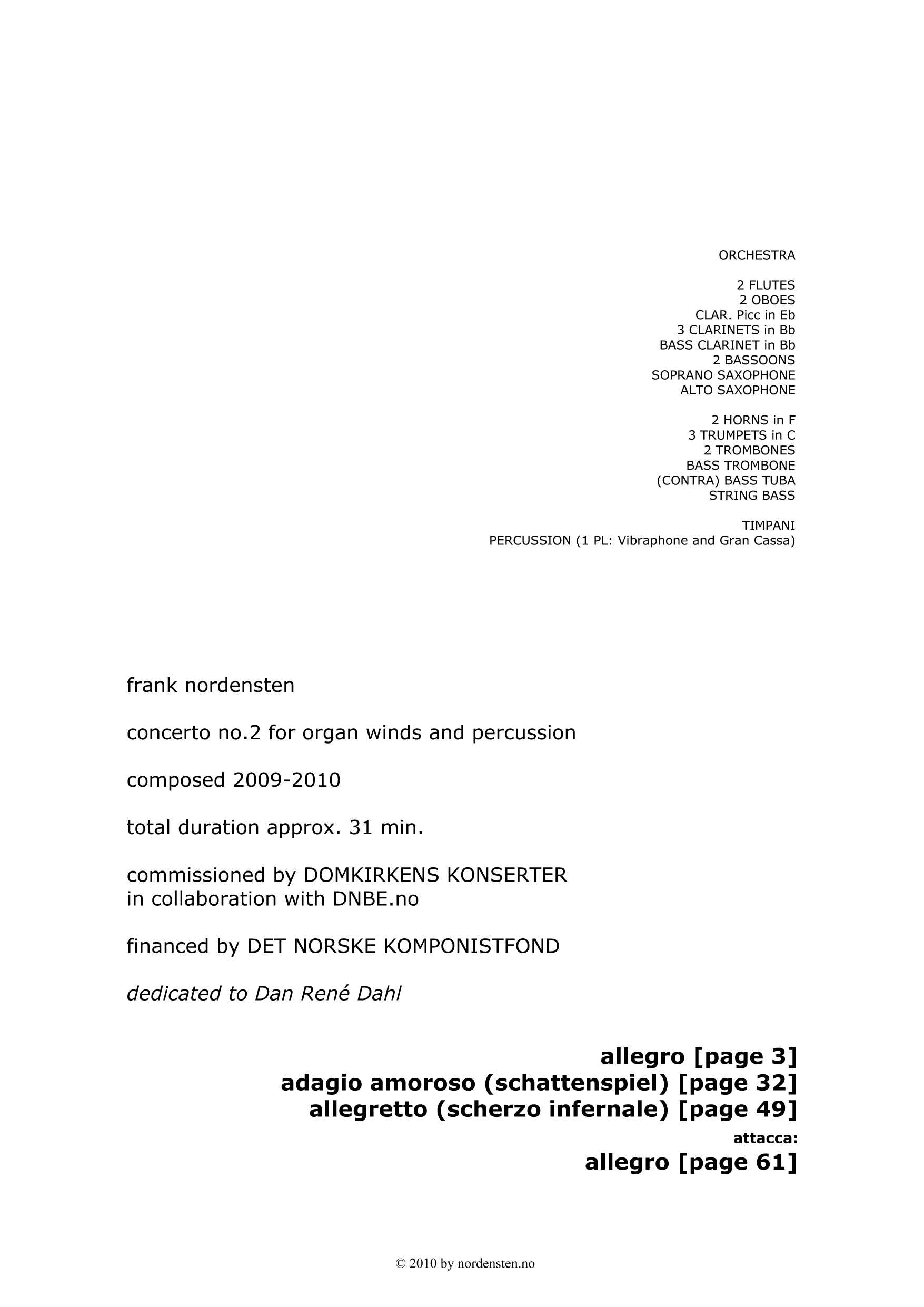 Concerto no. 2 - For organ, winds and percussion - Image 2