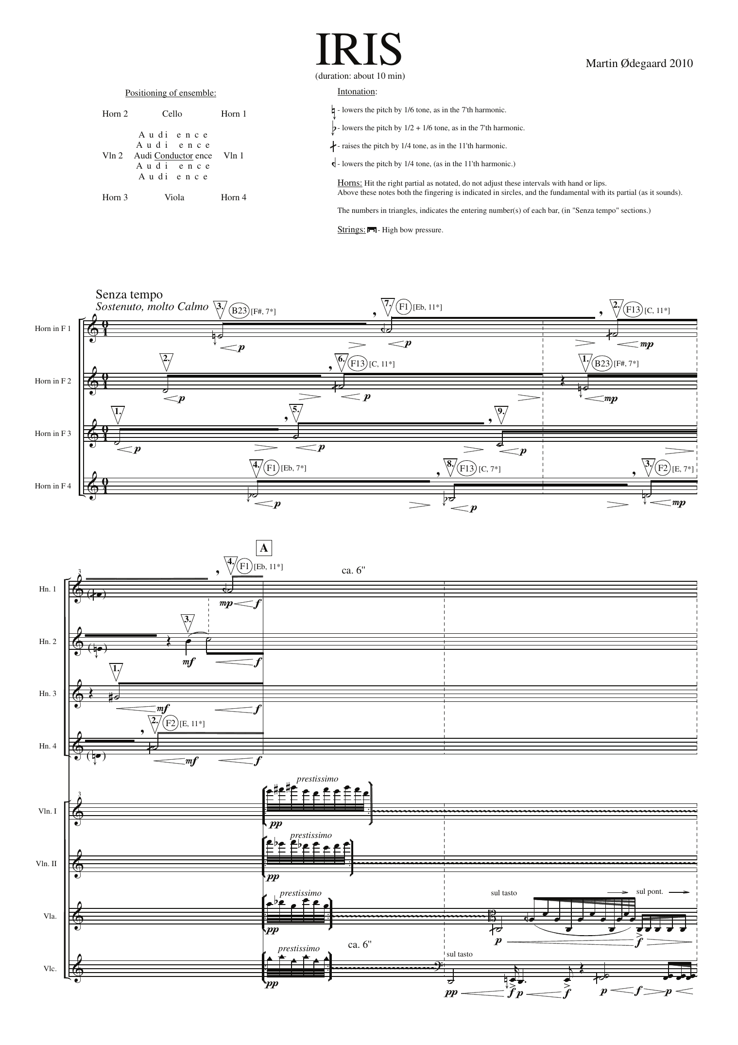 Iris - For 4 Horns and String Quartet - Bilde 3