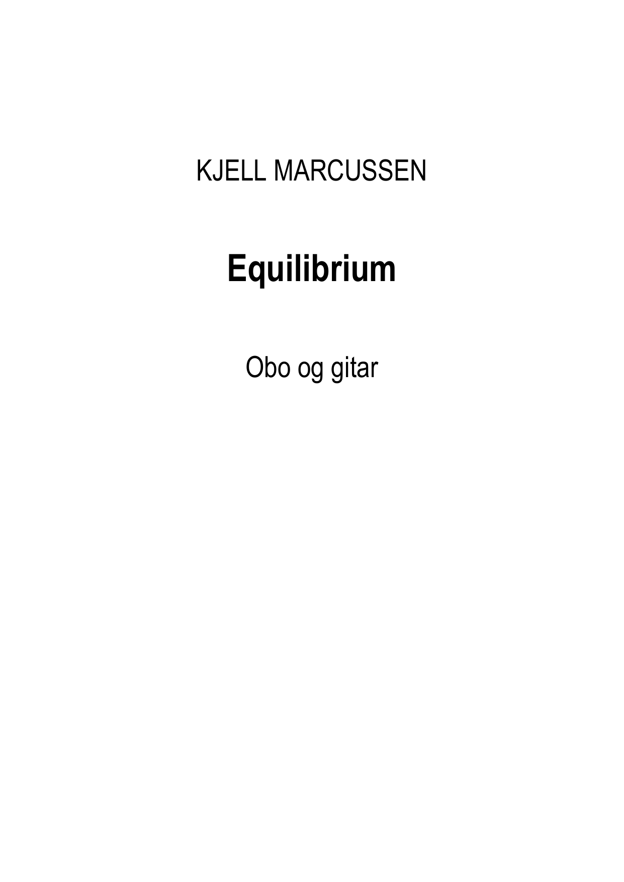 Equilibrium for Oboe & Guitar