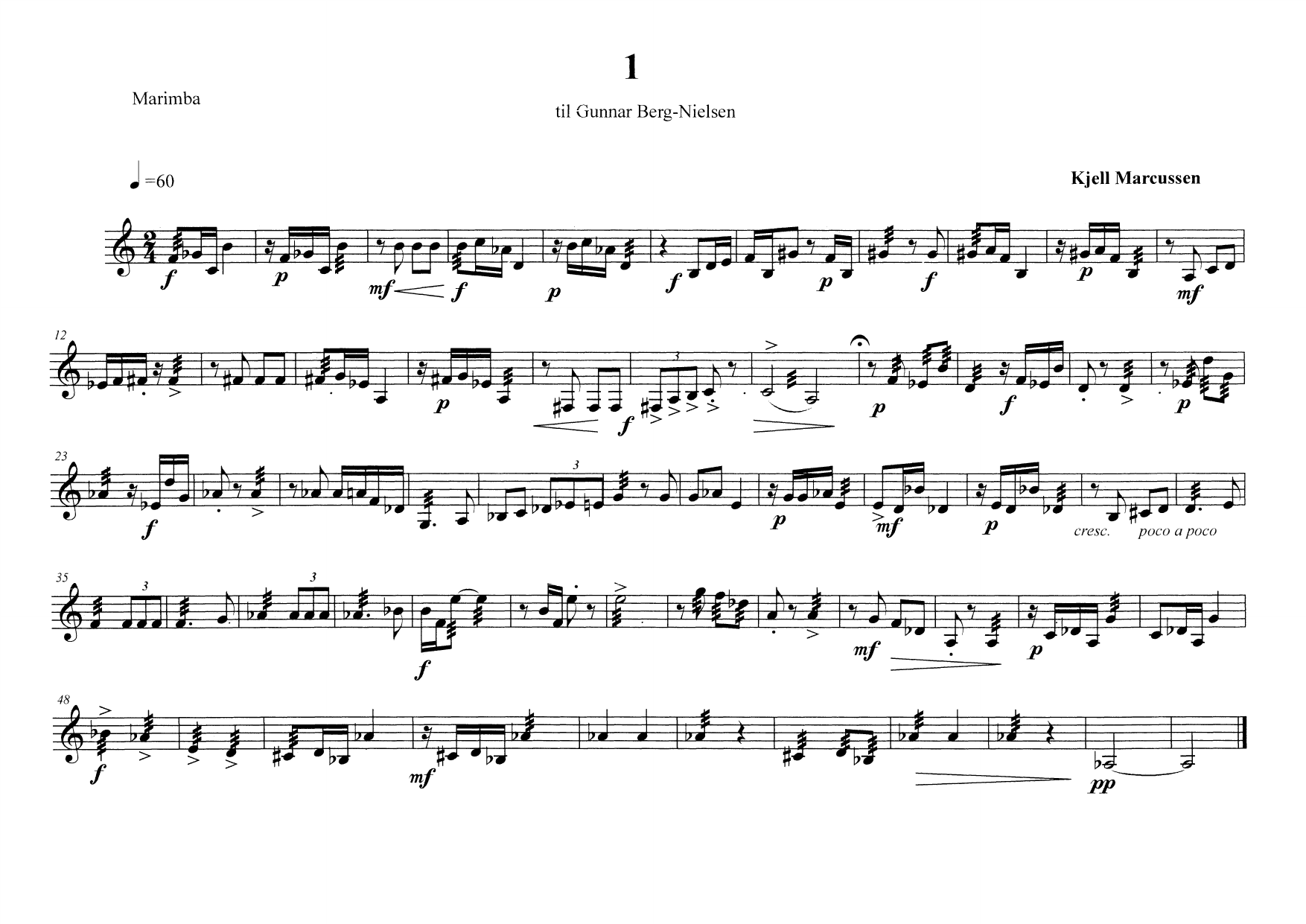 To stykker for marimba solo - Image 2
