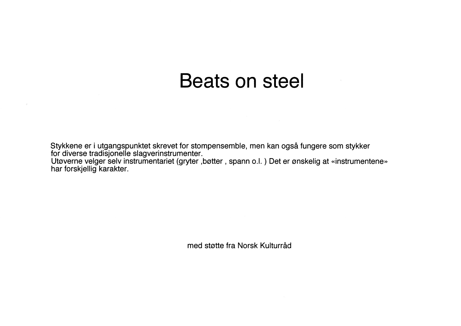 Beats on Steal - For stomp ensemble - Image 2