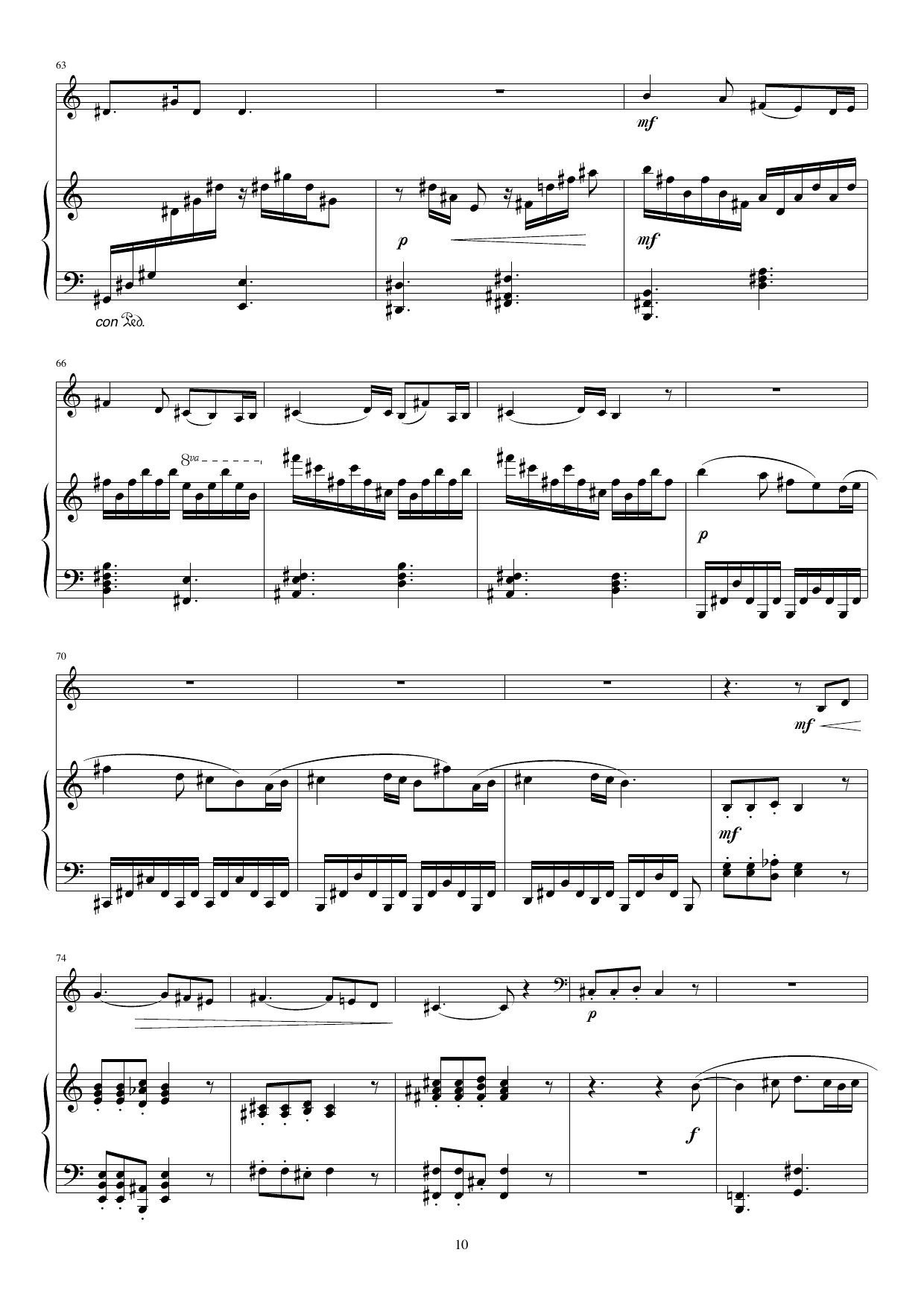 Ballade - For horn (F) and piano, Op. 81 - Image 10