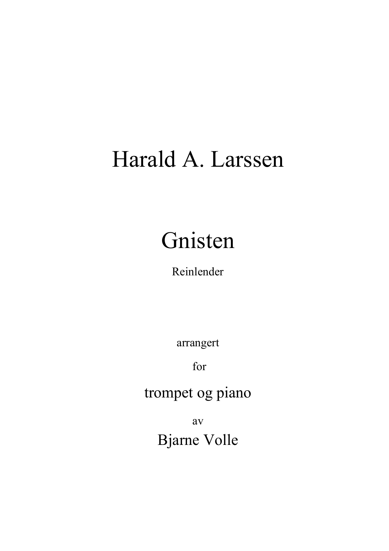 Gnisten - Reinlender