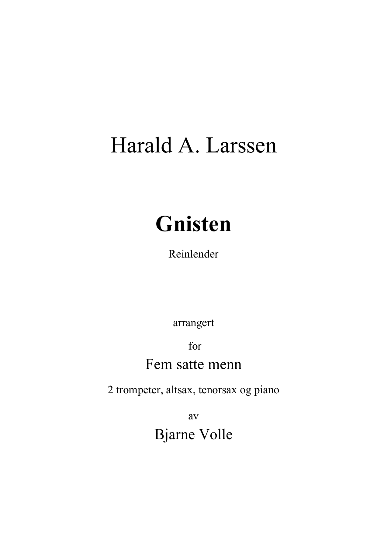 Gnisten - Reinlender