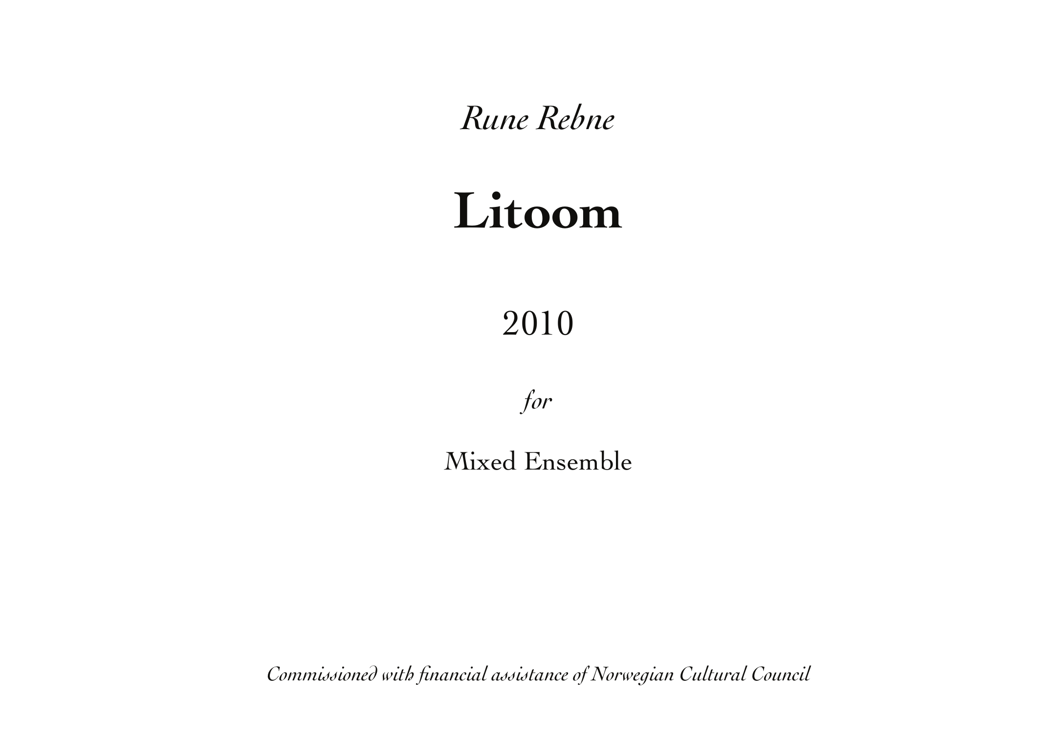 Litoom - For mixed ensemble