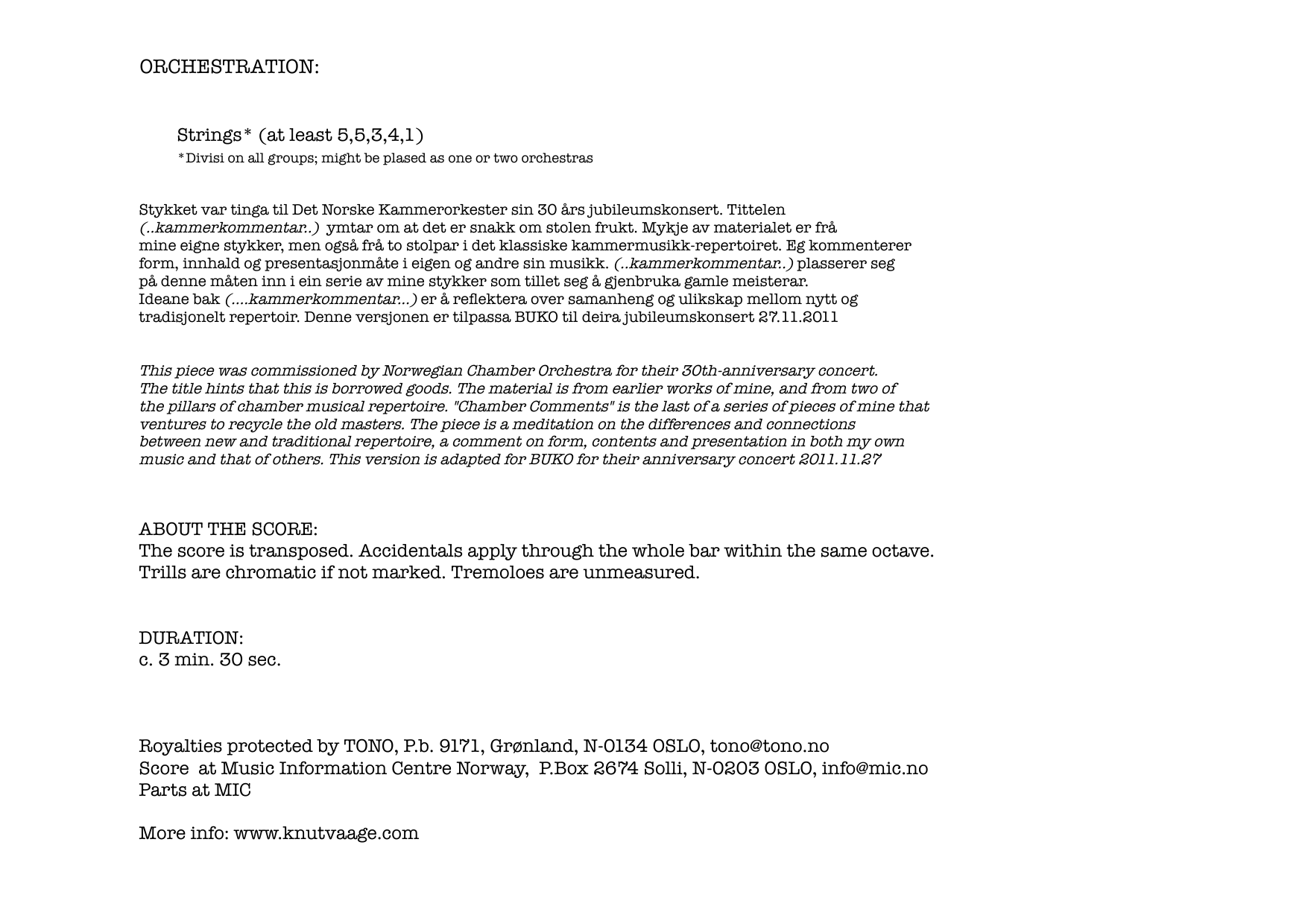 Chamber Comments II - For chamber orchestra - Image 2