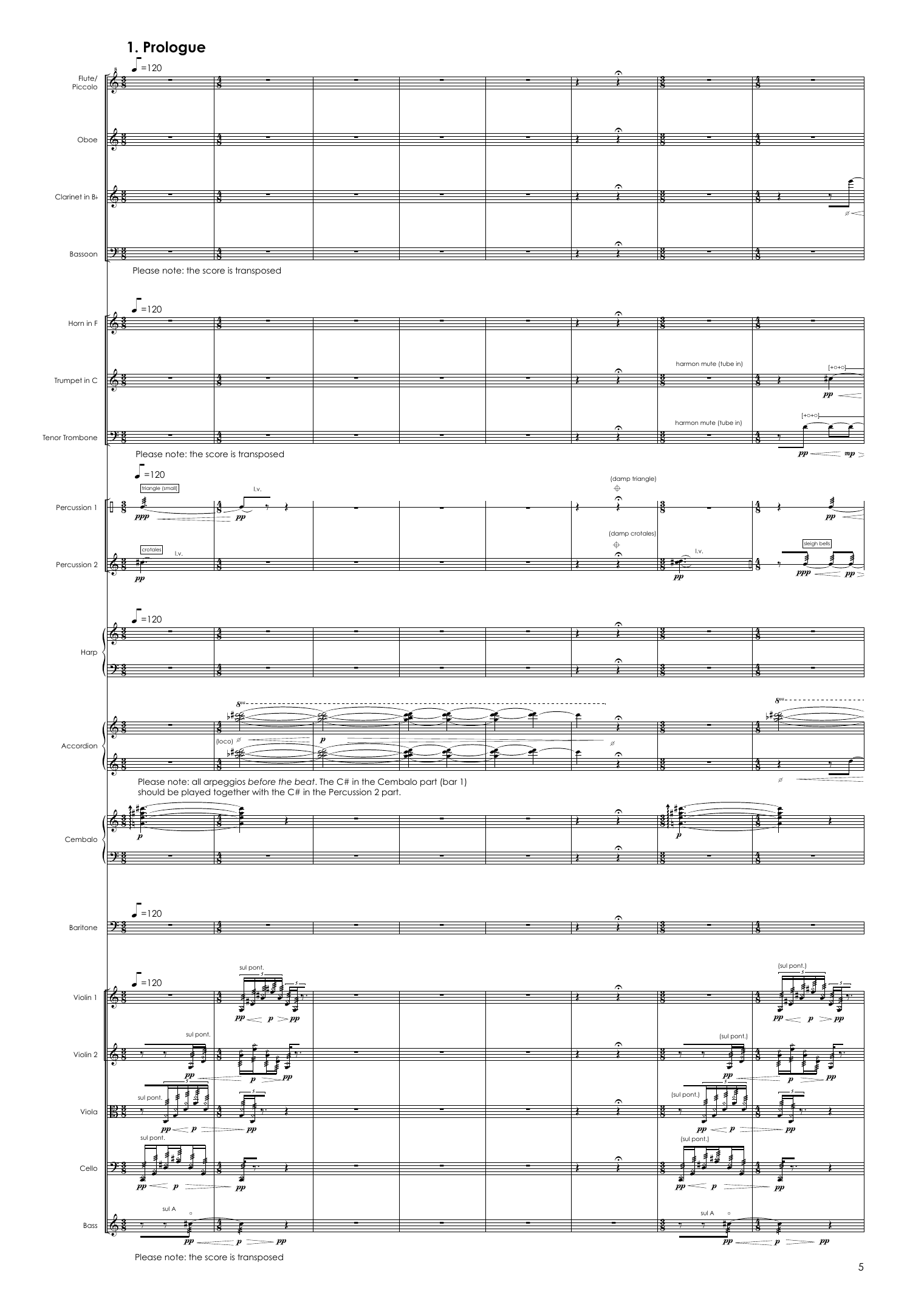 "Hoffentlich mussten Sie an der Grenze nicht lange warten" - For baritone and ensemble - Image 5