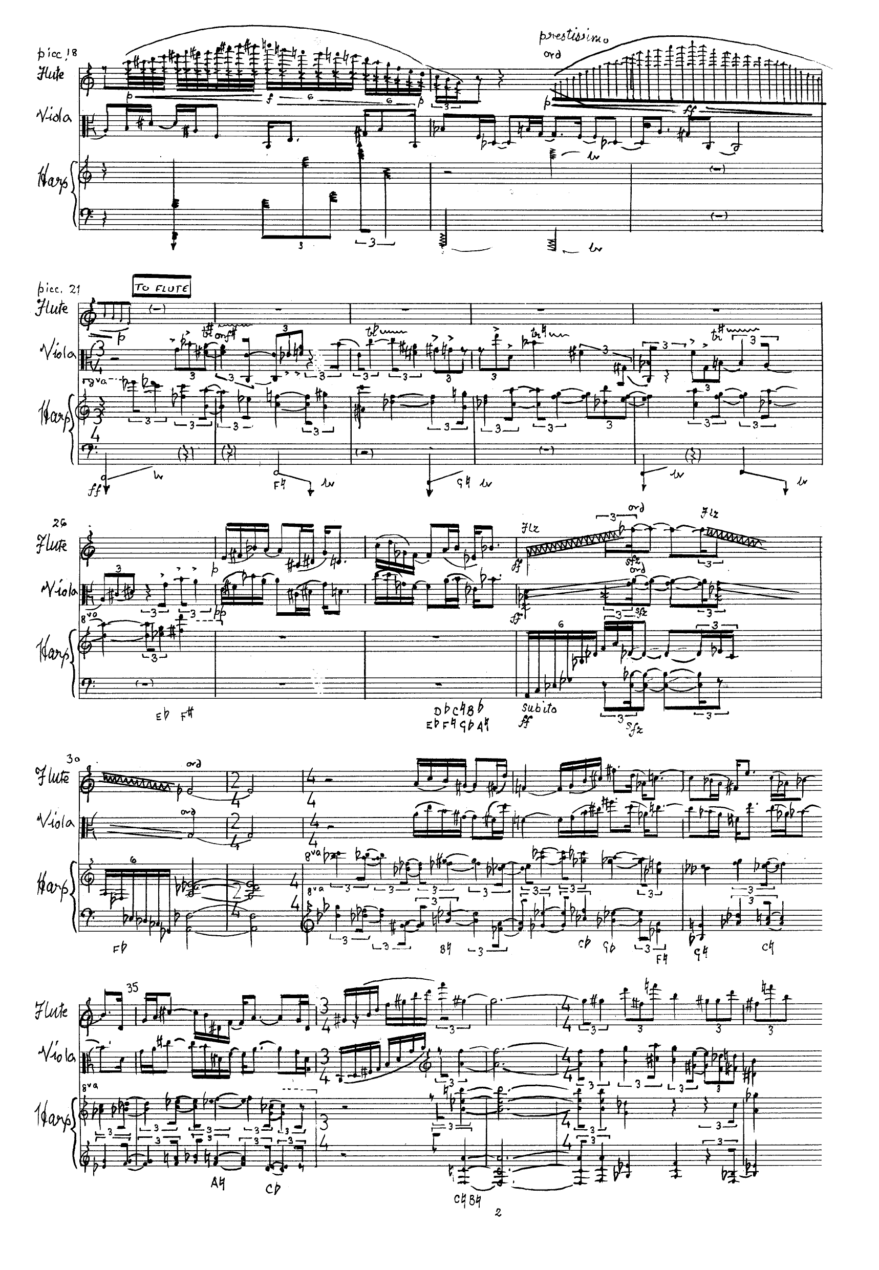 Broken Intentions - Trio for harp, flute & viola - Image 4