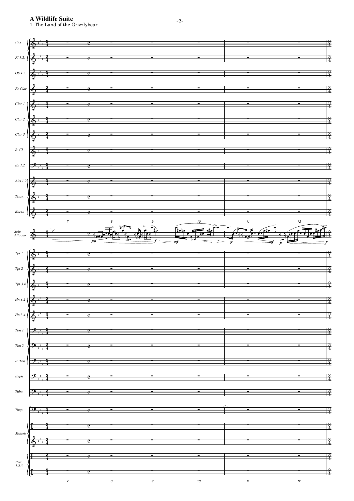 A Wildlife Suite - For alto saxophone and symphonic band - Image 4