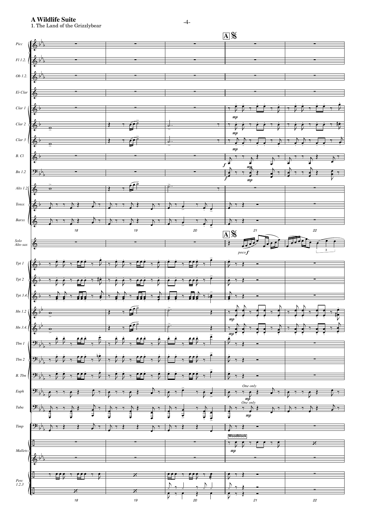 A Wildlife Suite - For alto saxophone and symphonic band - Image 6