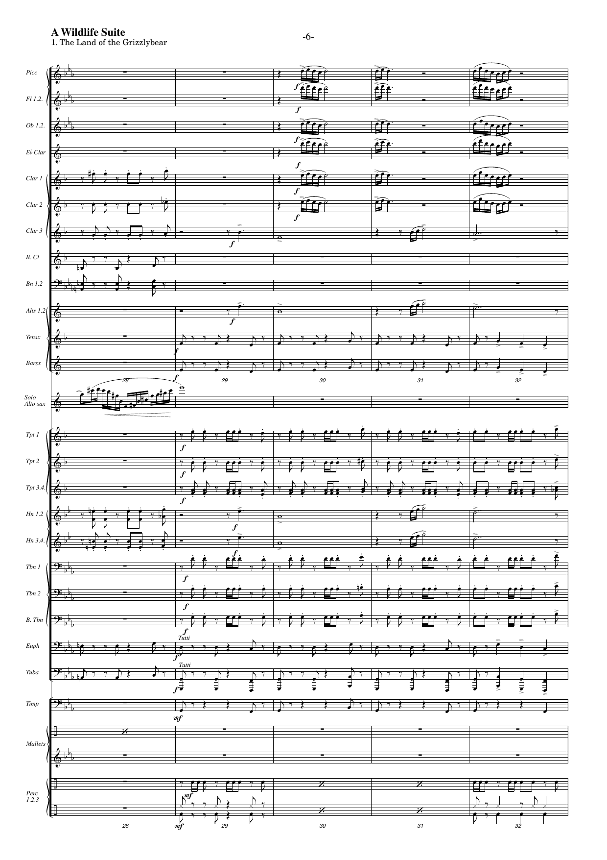 A Wildlife Suite - For alto saxophone and symphonic band - Image 8