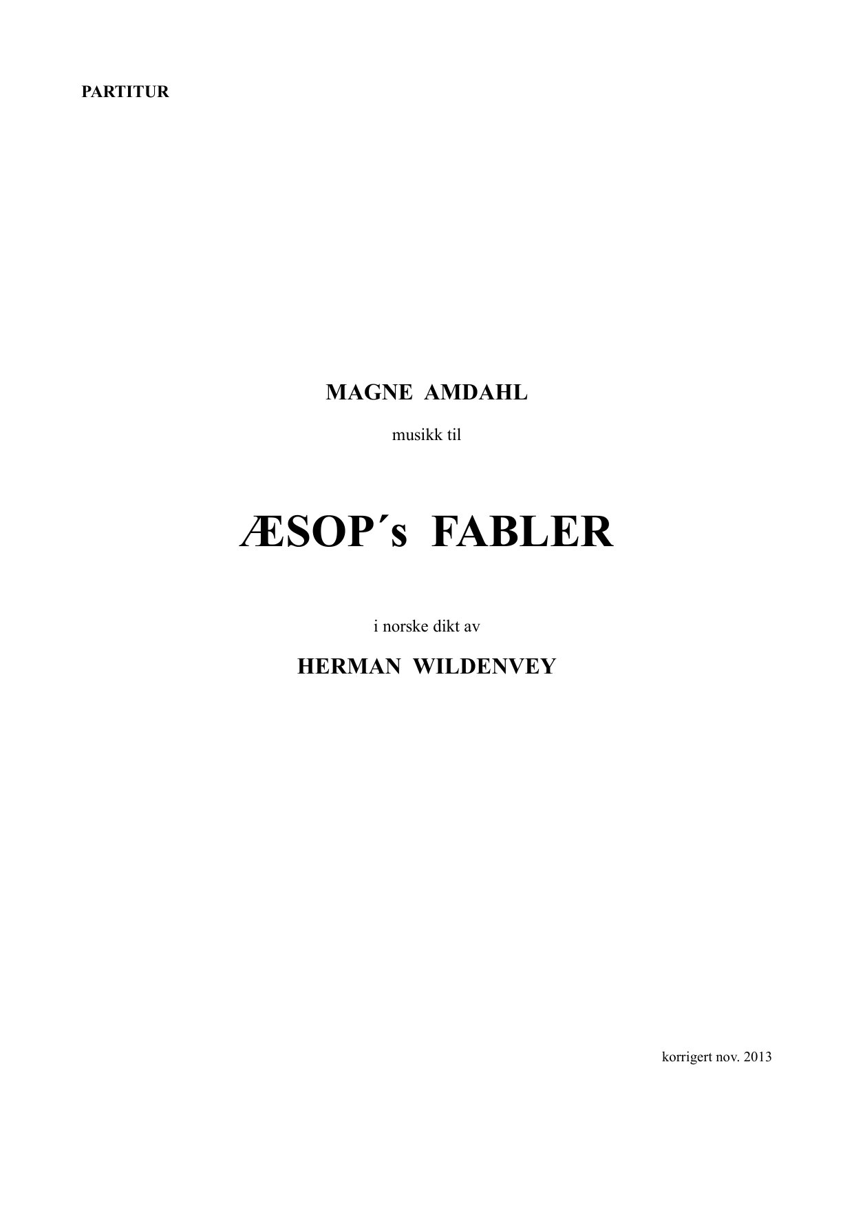 Musikk til Æsops fabler