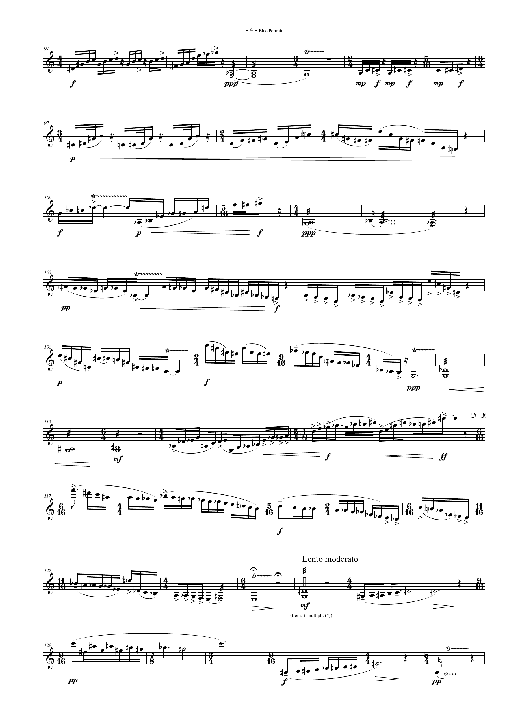 Blue Portrait - For Solo Bb clarinet - Image 4