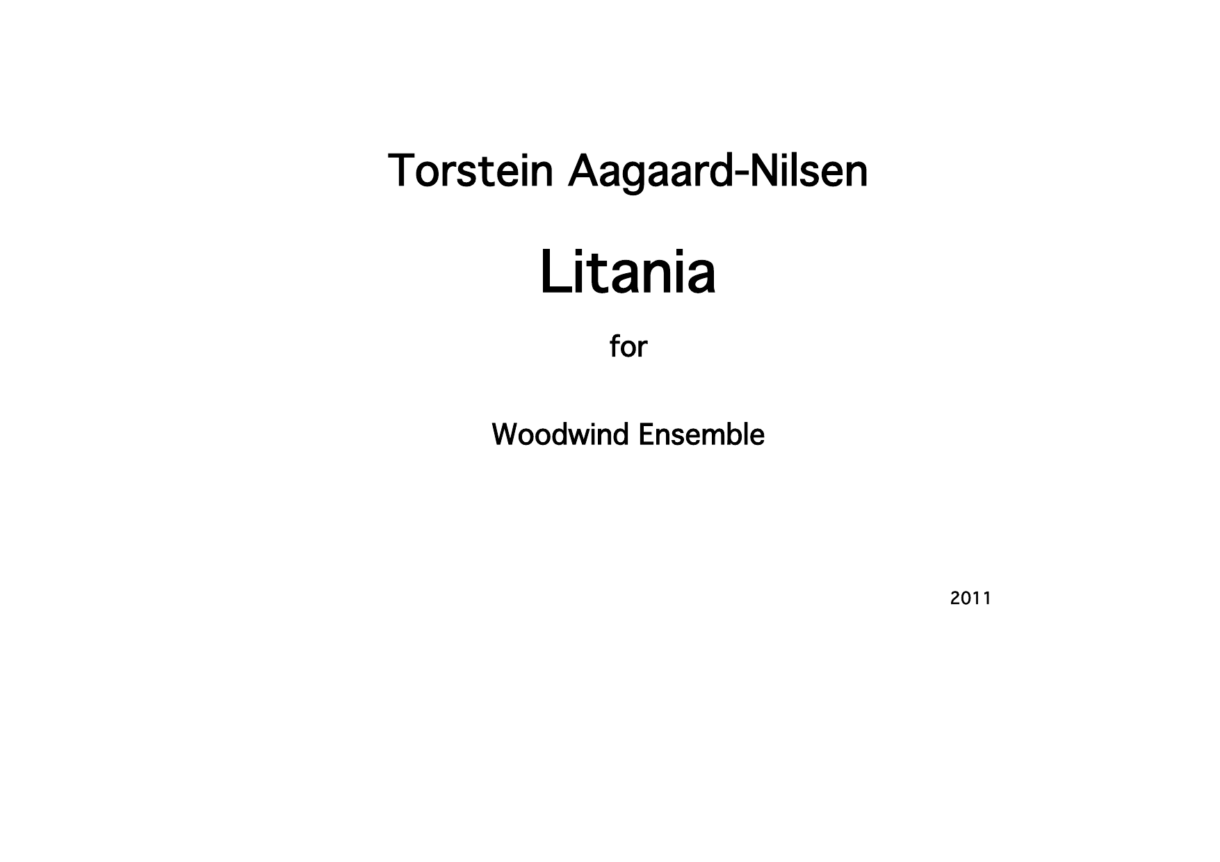 Litania - For Wind Ensemble