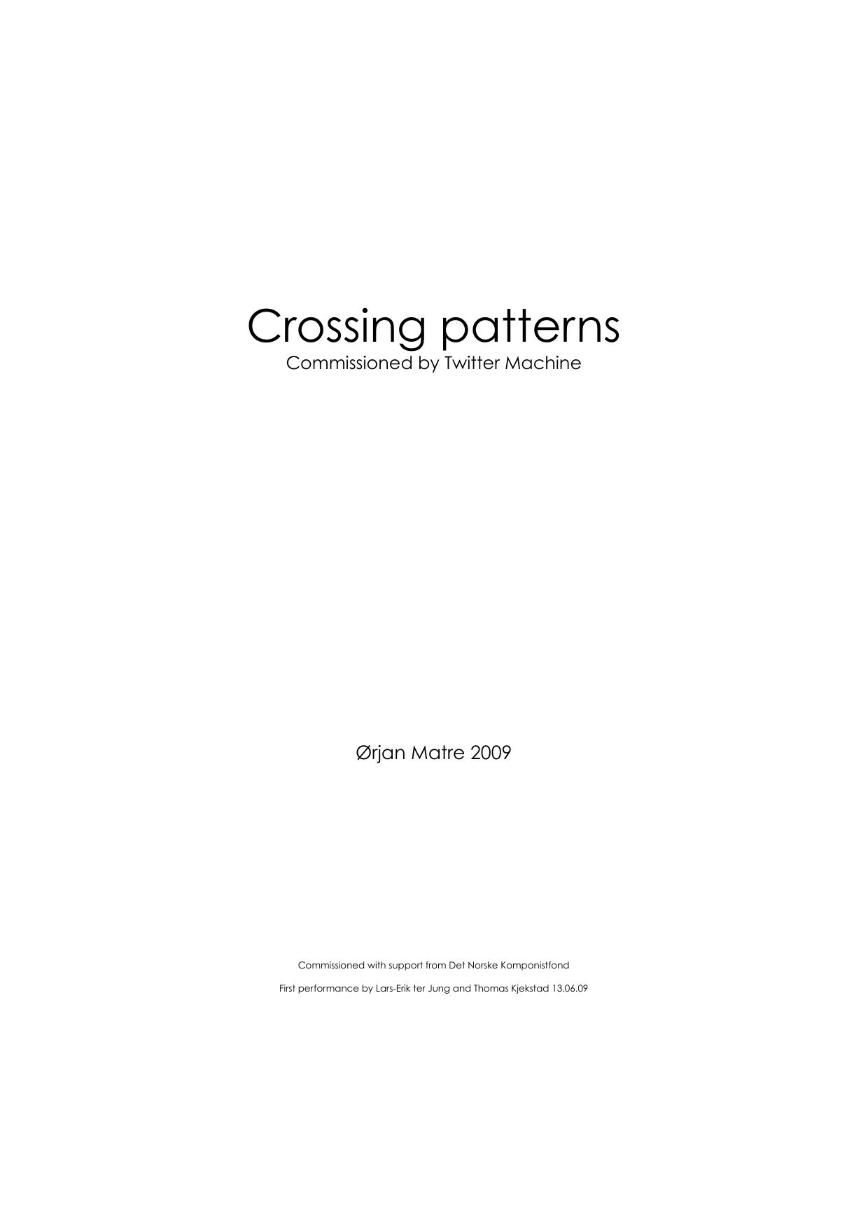 Crossing Patterns