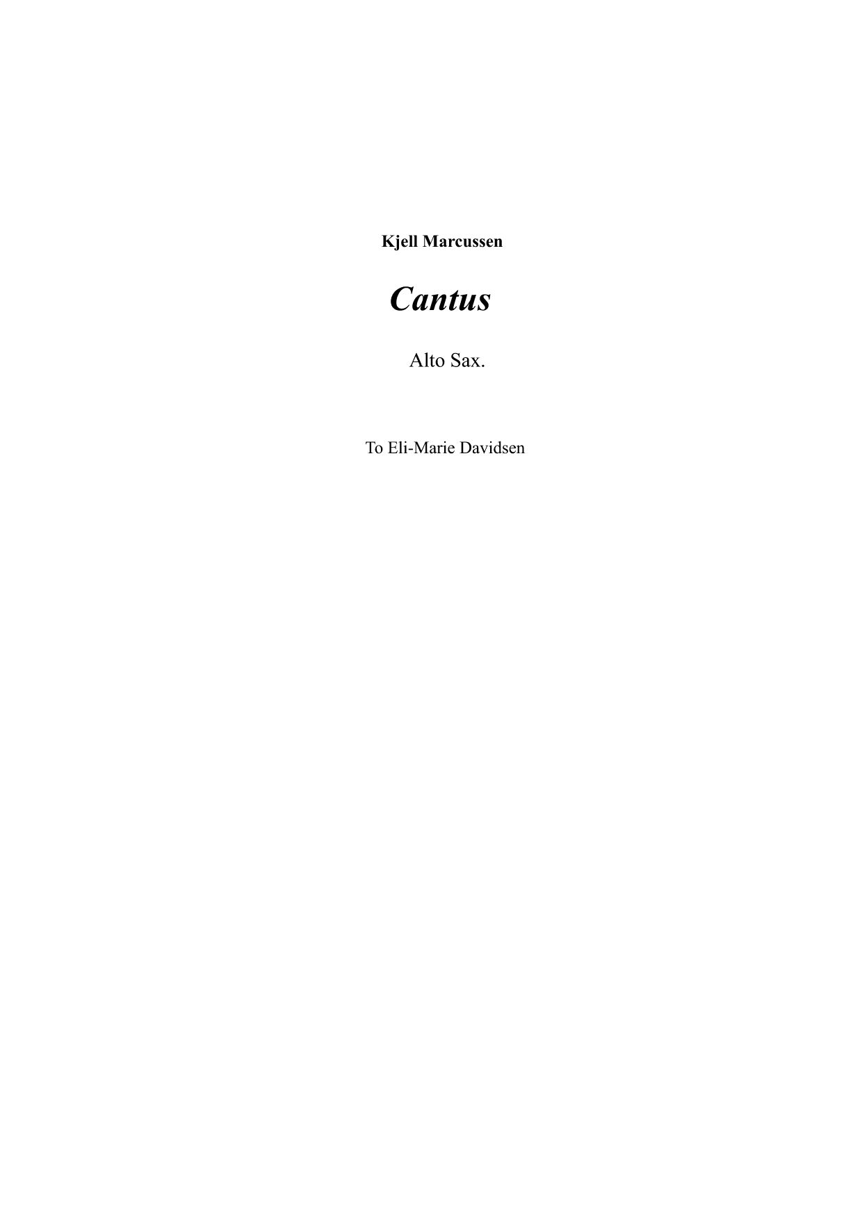 Cantus