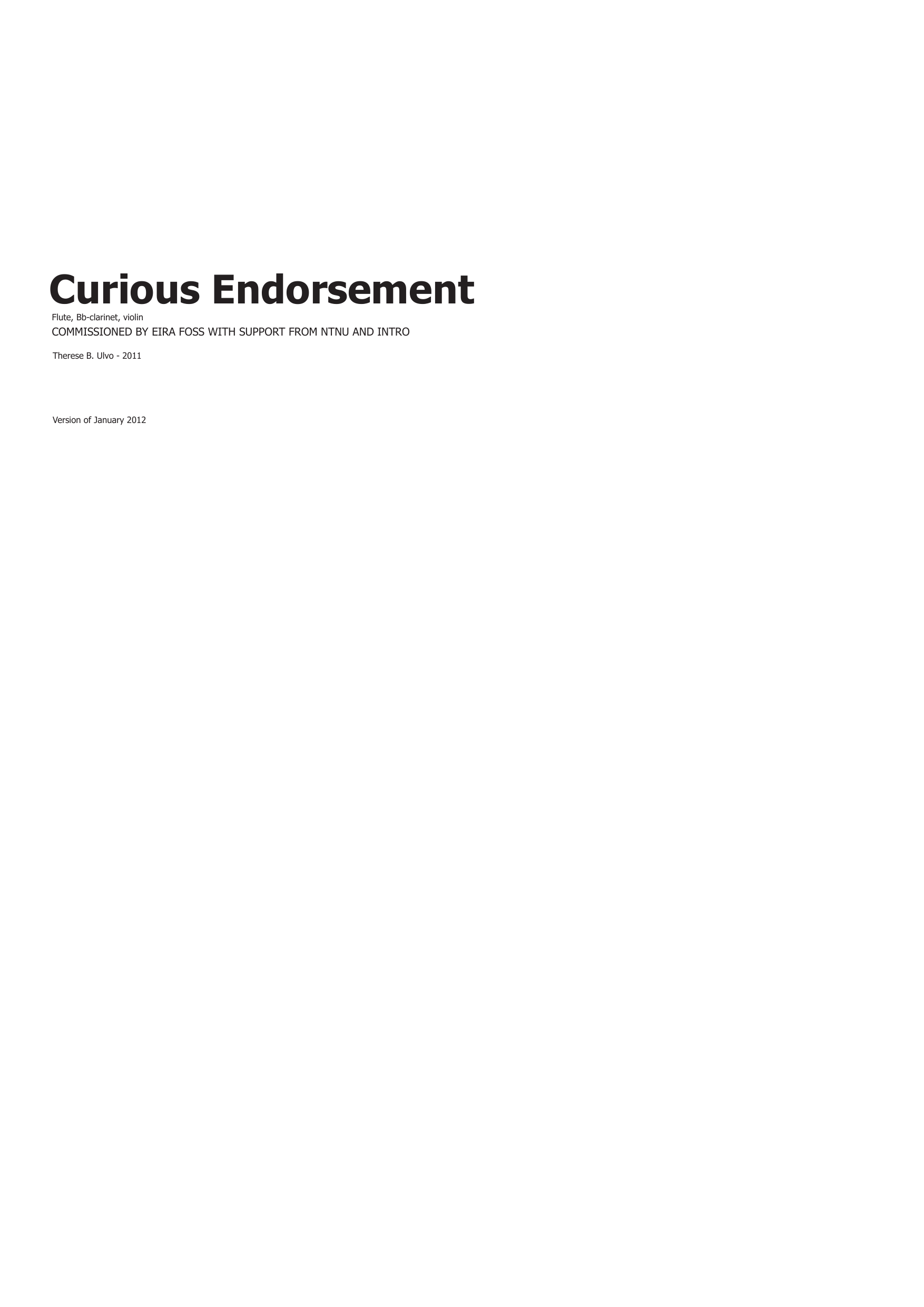 Curious Endorsement