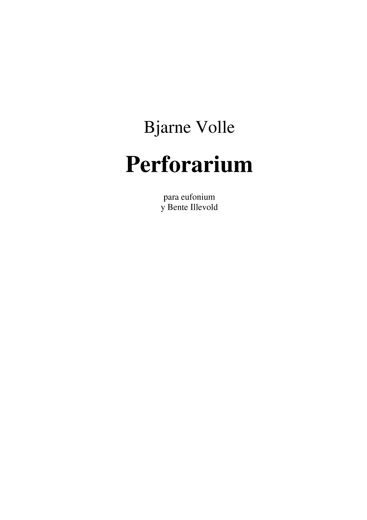 Perforarium - Para Eufonium