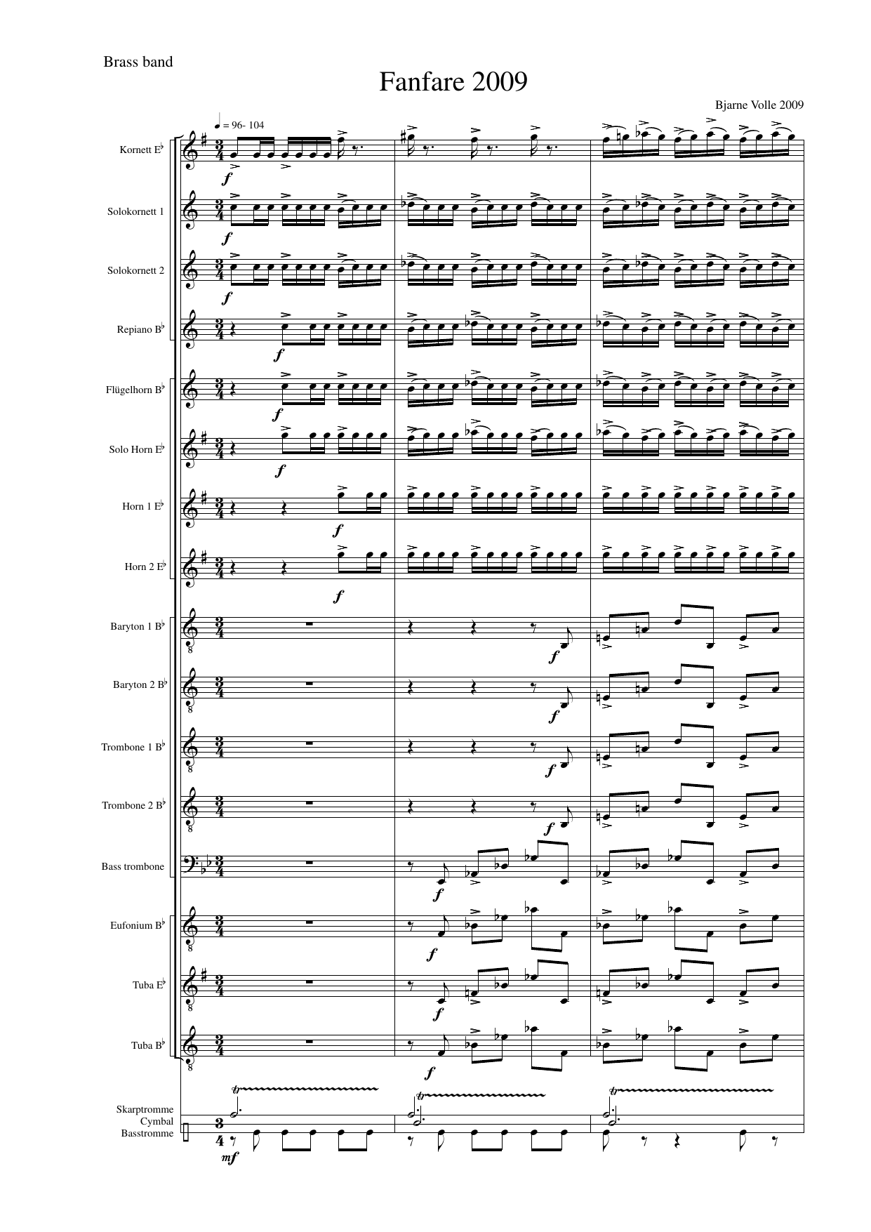 Fanfare 2009 - For brass band