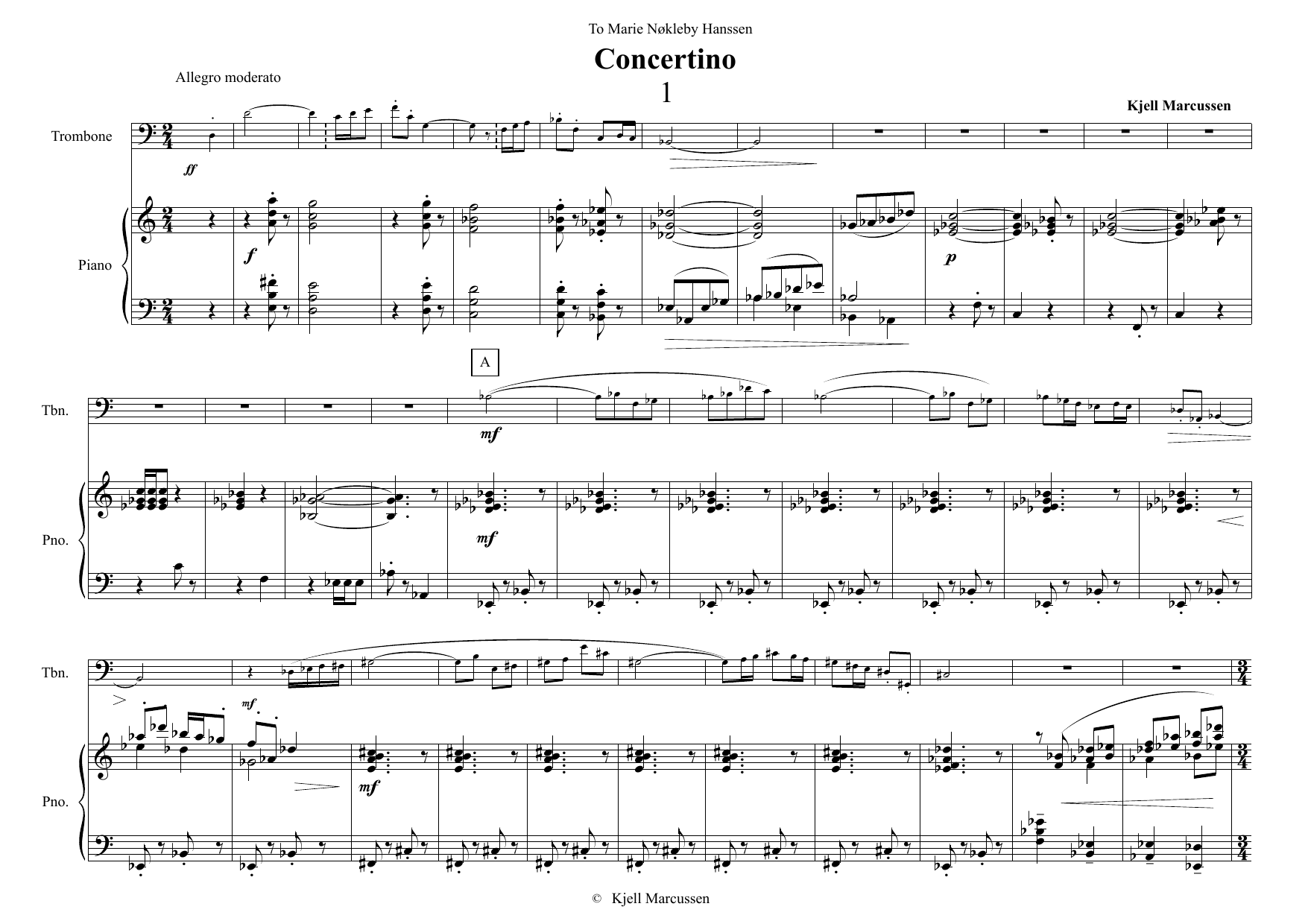 Concertino - For trombone og piano